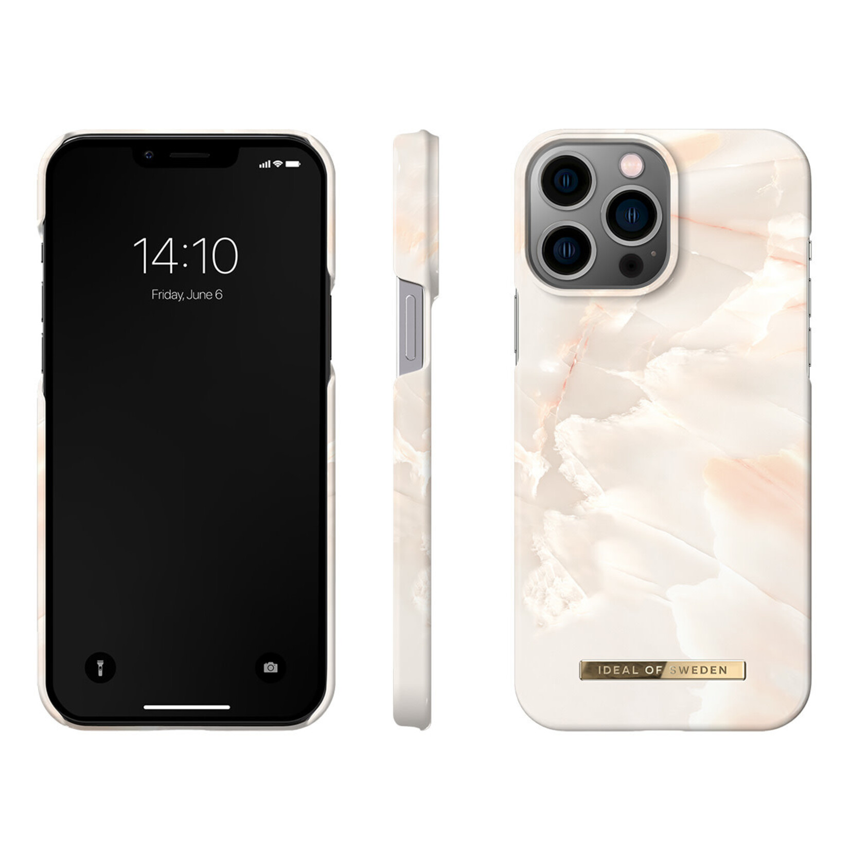 iDeal of Sweden iDeal of Sweden - Pearl Marble Back Cover Telefoonhoesje voor Apple iPhone 13 Pro Max - Kunststof Bescherming, Comfort & Stijl.