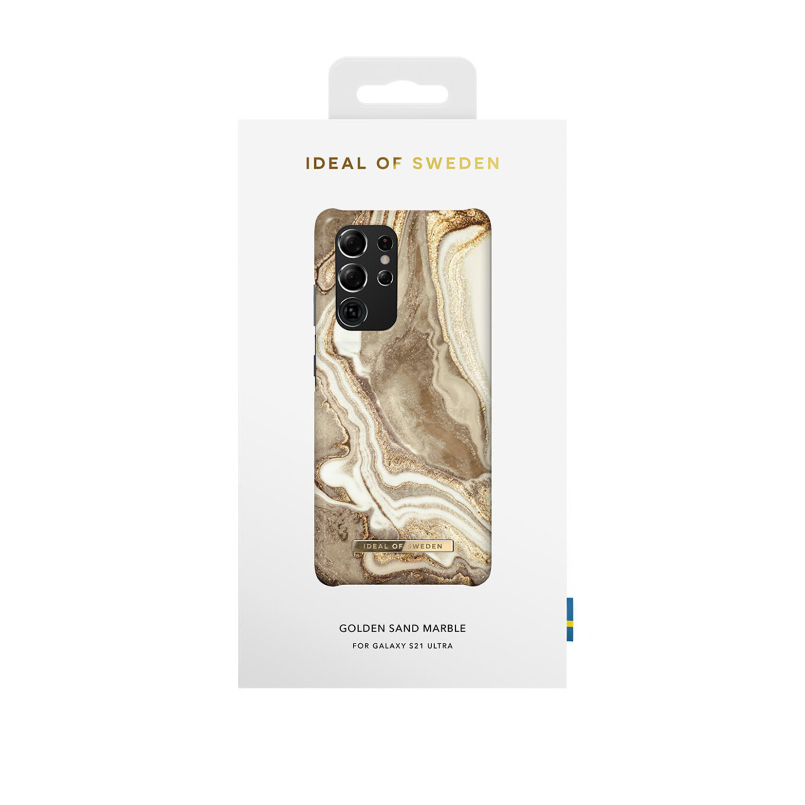 iDeal of Sweden iDeal of Sweden Samsung Galaxy S21 Ultra Telefoonhoesje - Sand Marble Back Cover - Kunststof Bescherming - Uniek Design.