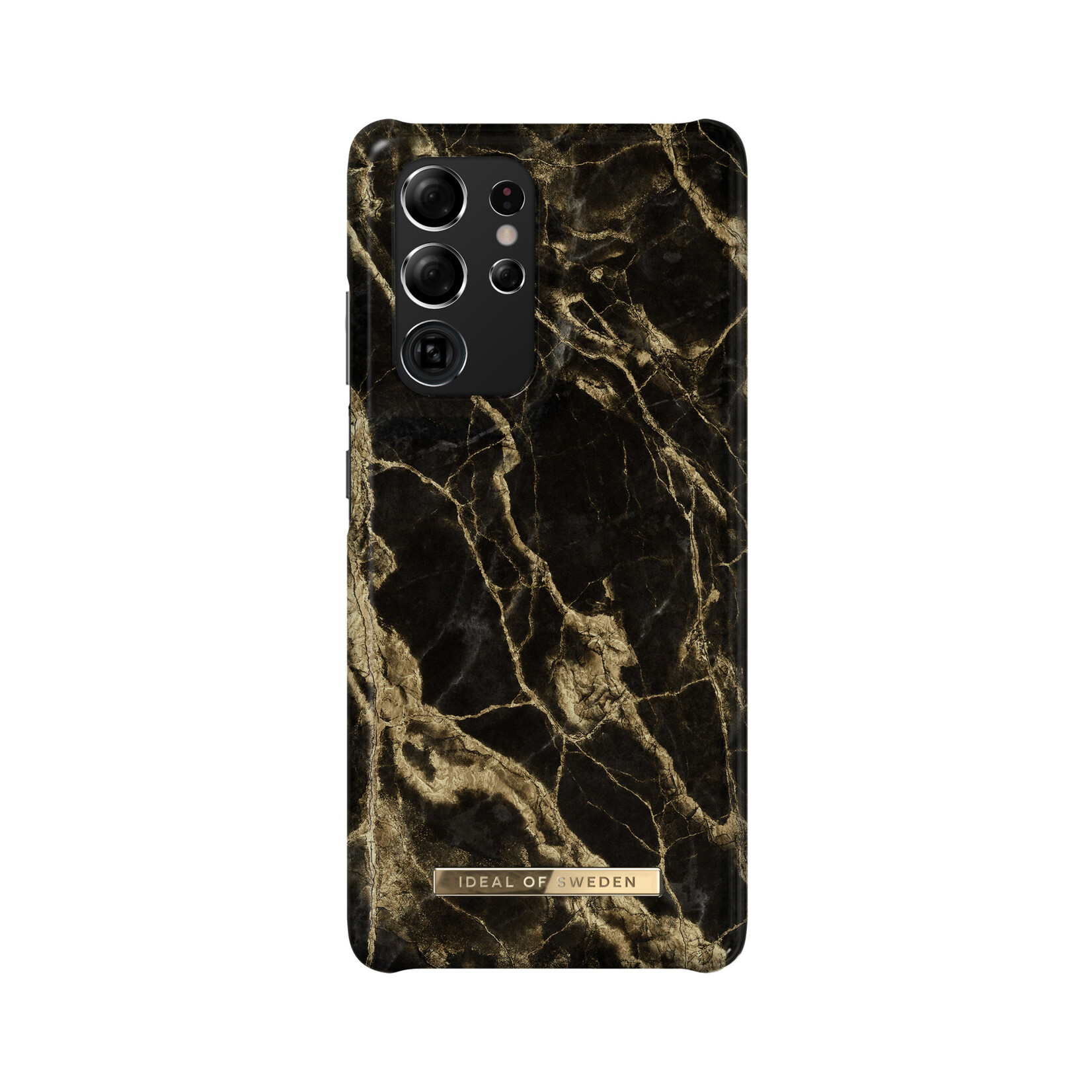 iDeal of Sweden iDeal of Sweden hoesje voor Galaxy S21 Ultra - Hardcase Backcover - Fashion Case - Golden Smoke Marble