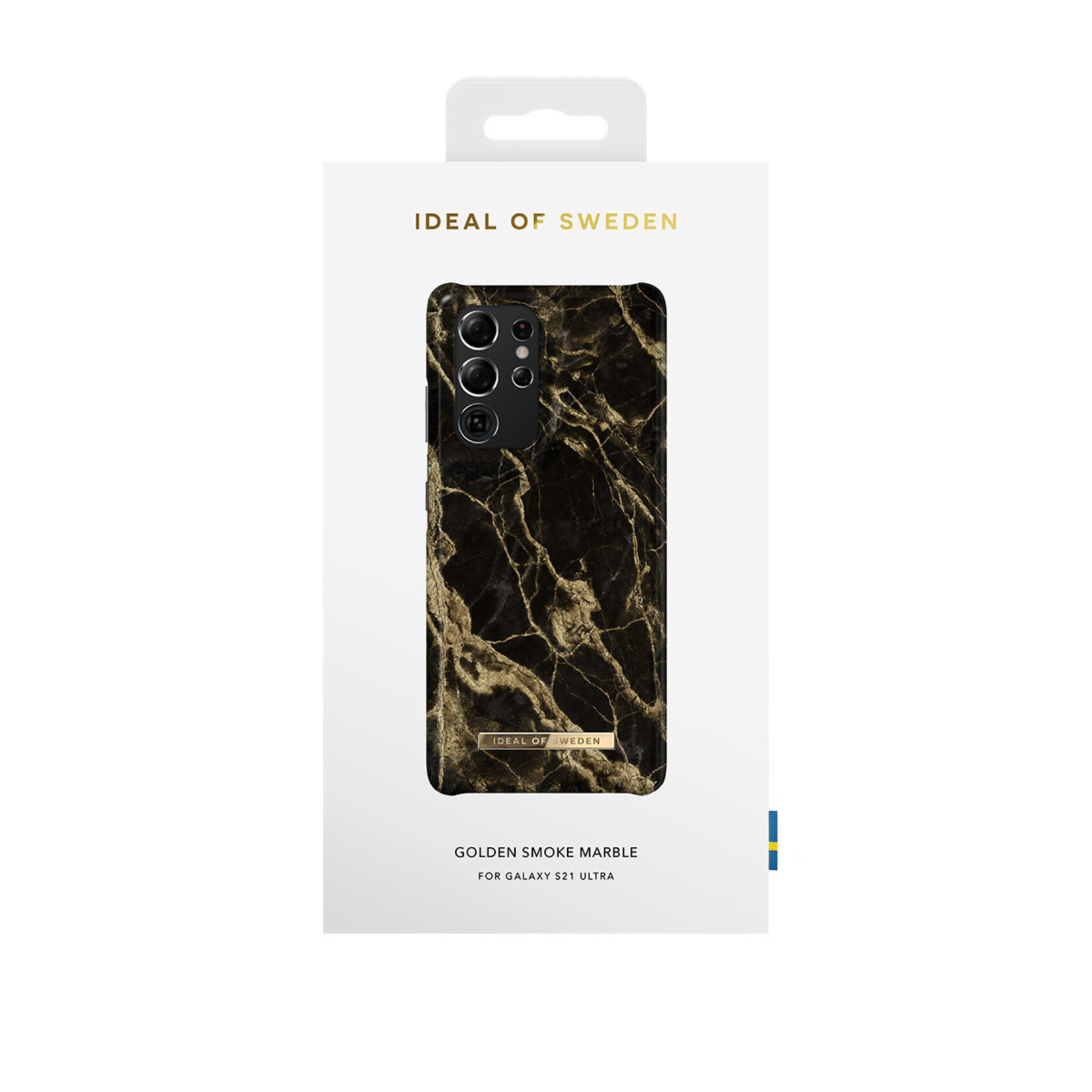 iDeal of Sweden iDeal of Sweden hoesje voor Galaxy S21 Ultra - Hardcase Backcover - Fashion Case - Golden Smoke Marble