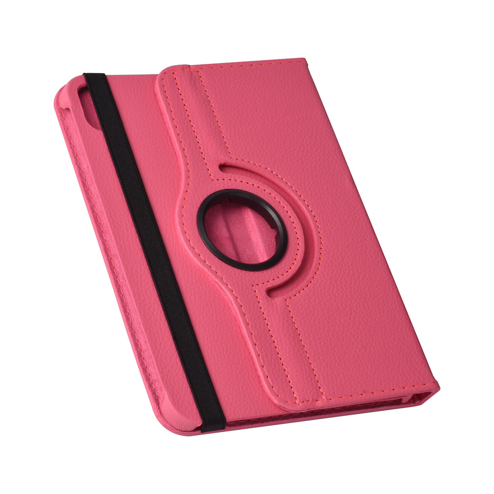 iPad Mini 2021 Book Case Tablethoes - Felroze - 360 graden draaibaar