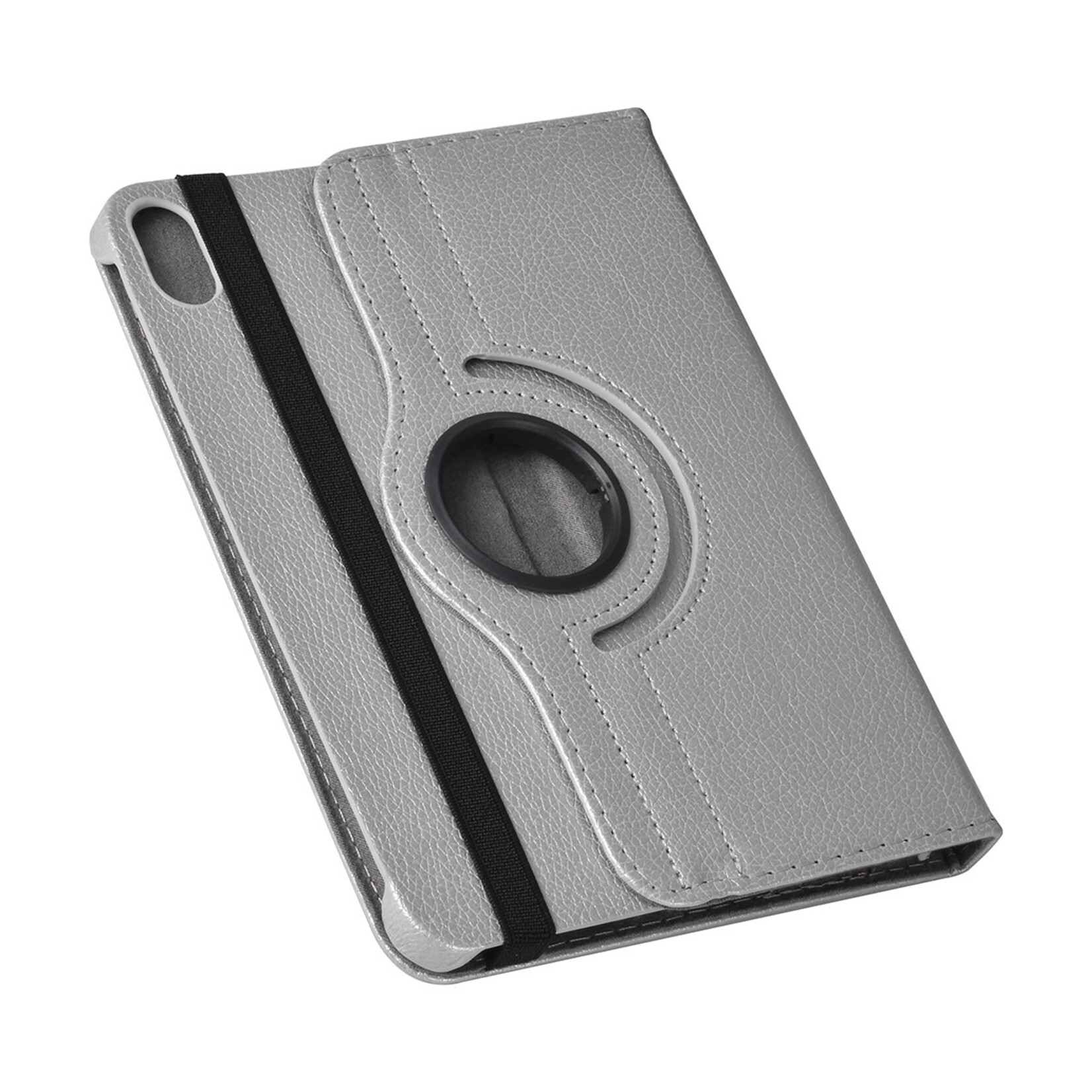 iPad Mini 2021 Book Case Tablethoes - Zilver - 360 graden draaibaar
