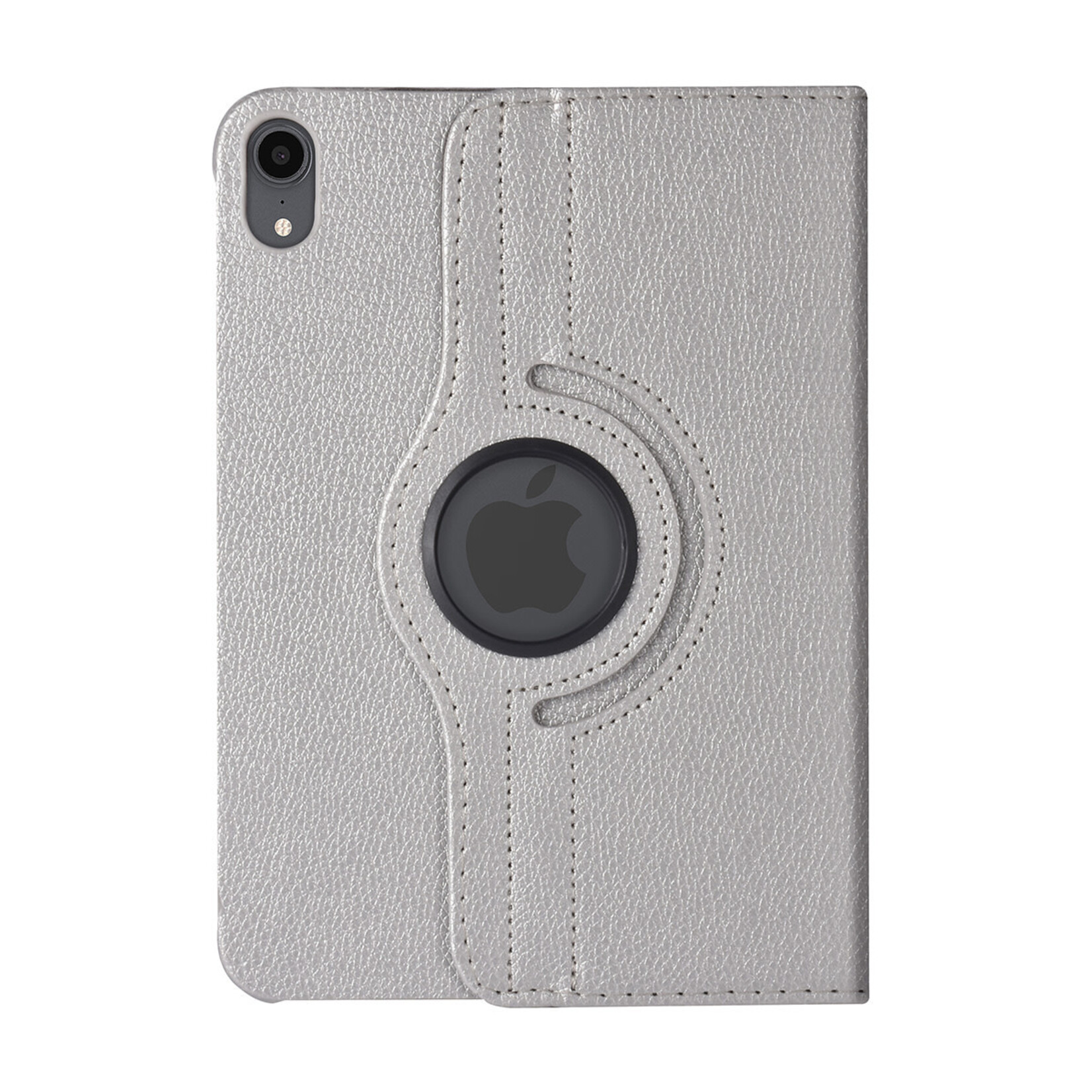 iPad Mini 2021 Book Case Tablethoes - Zilver - 360 graden draaibaar