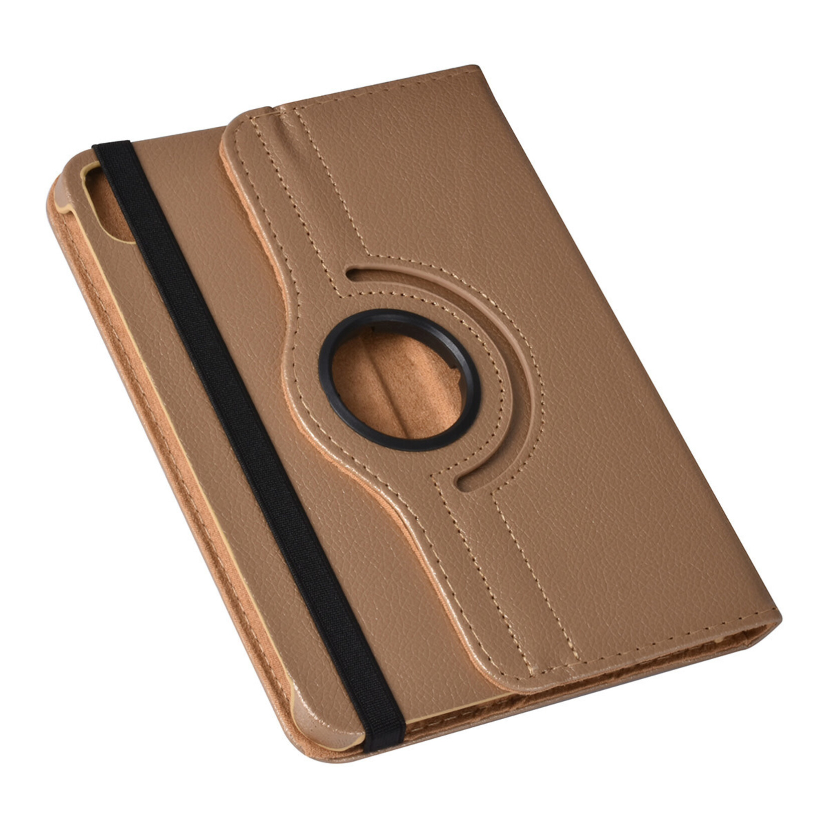 iPad Mini 2021 Book Case Tablethoes - Goud - 360 graden draaibaar