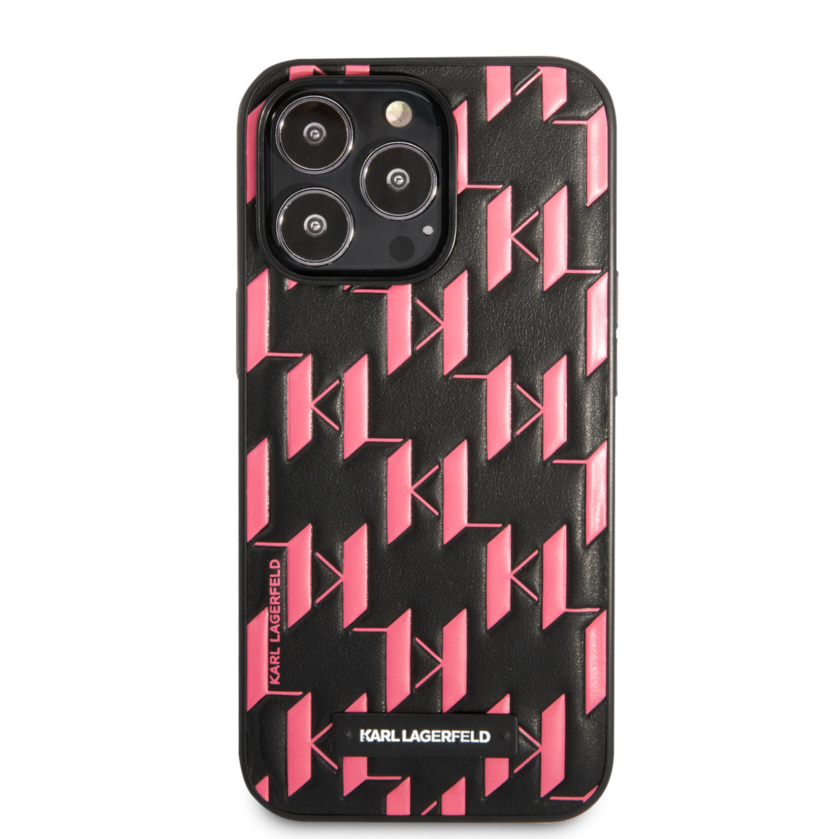 Karl Lagerfeld Karl Lagerfeld iPhone 13 Pro Back Cover TPU-hoesje - Roze & Zwart - Bescherm uw Telefoon