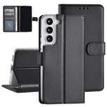 Zwart Book Case hoesje voor Samsung Galaxy S22 - Pasjeshouder - Magneetsluiting