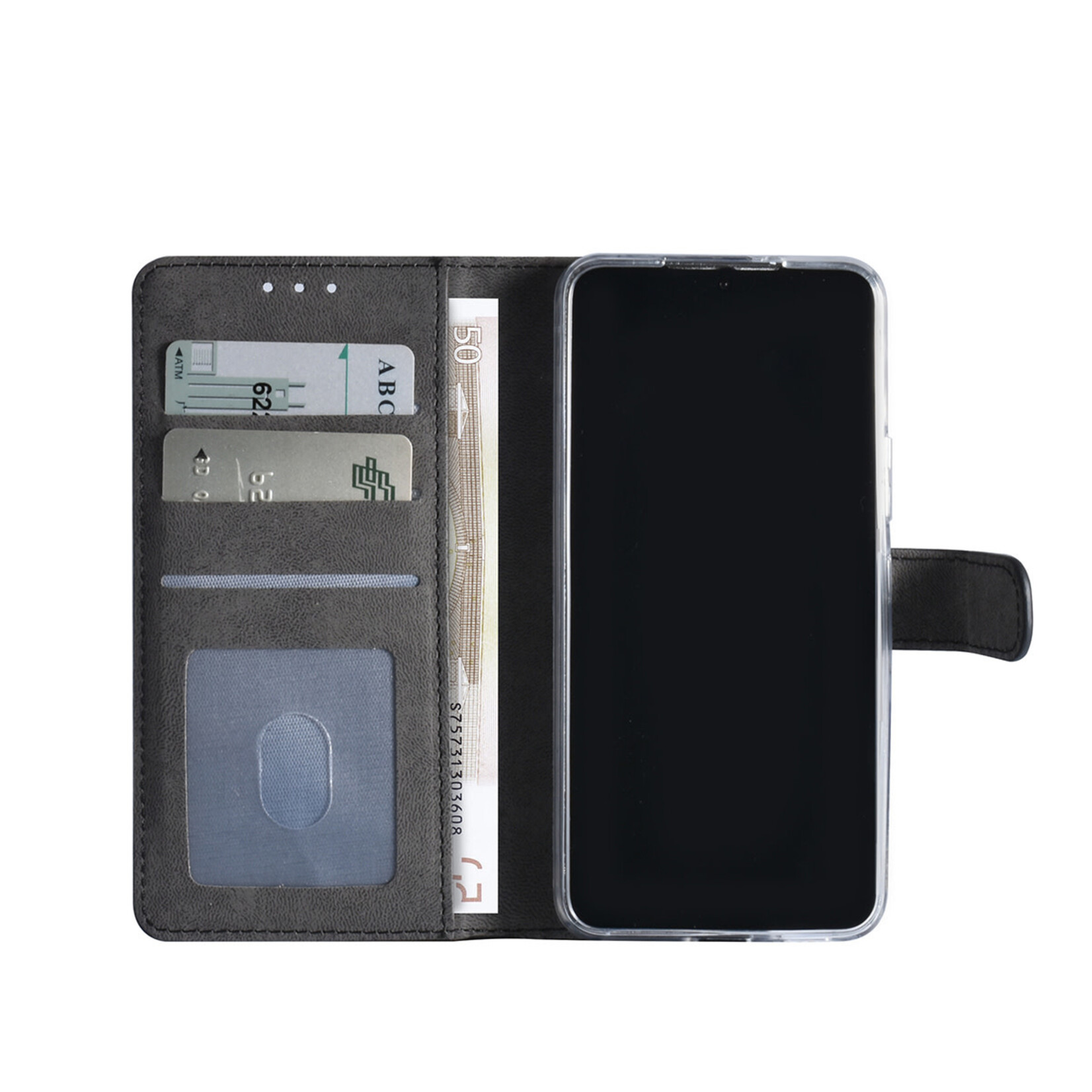 Zwart Book Case hoesje voor Samsung Galaxy S22 - Pasjeshouder - Magneetsluiting