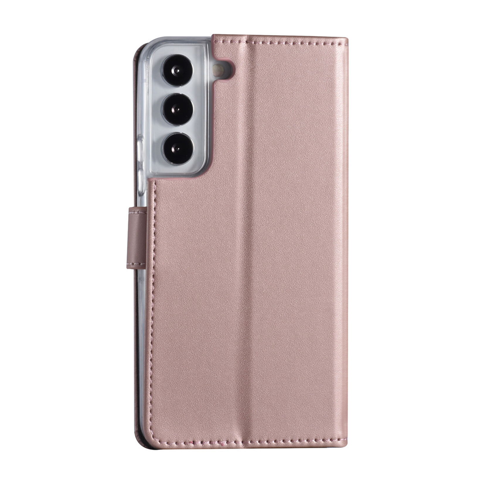 Rose Gold Book Case hoesje voor Samsung Galaxy S22 - Pasjeshouder - Magneetsluiting