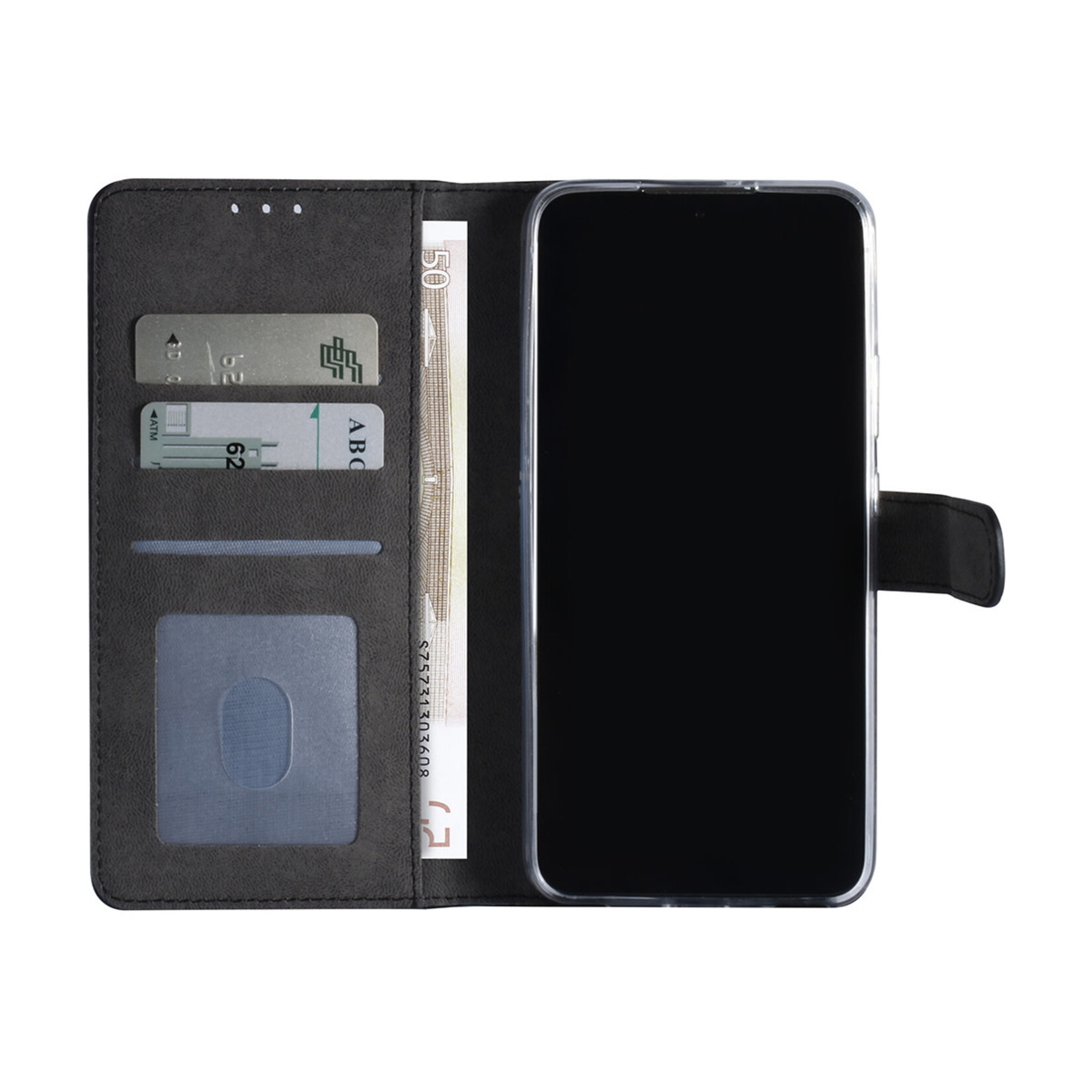 Zwart Book Case hoesje voor Samsung Galaxy S22 Plus - Pasjeshouder - Magneetsluiting