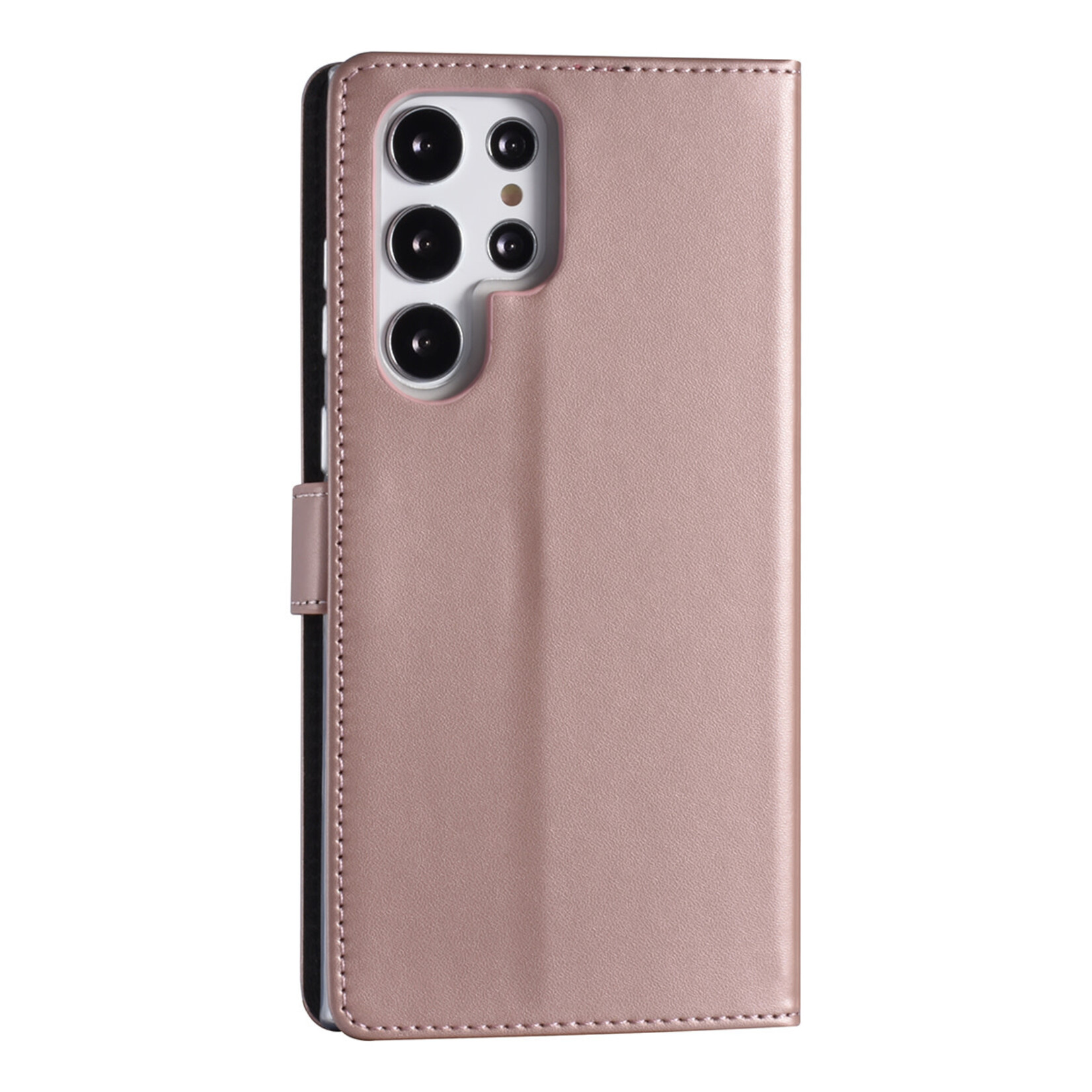 Rose Gold Book Case hoesje voor Samsung Galaxy S22 Ultra - Pasjeshouder - Magneetsluiting