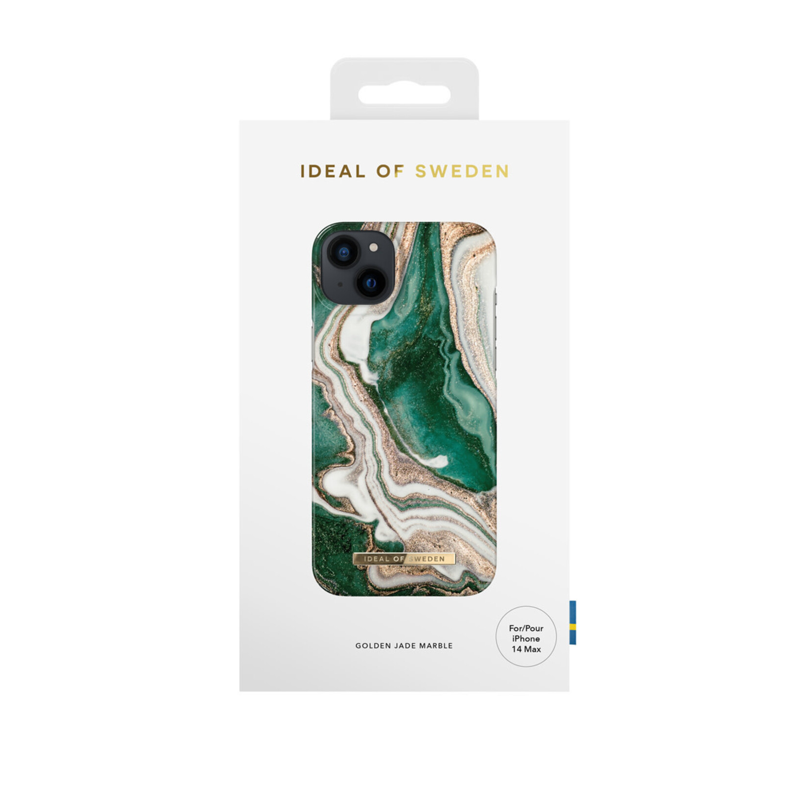 iDeal of Sweden iDeal of Sweden iPhone 14 Plus Jade Marble Back Cover Kunststof Telefoonhoesje - Bescherm je telefoon tegen Kras- en Stootschade.