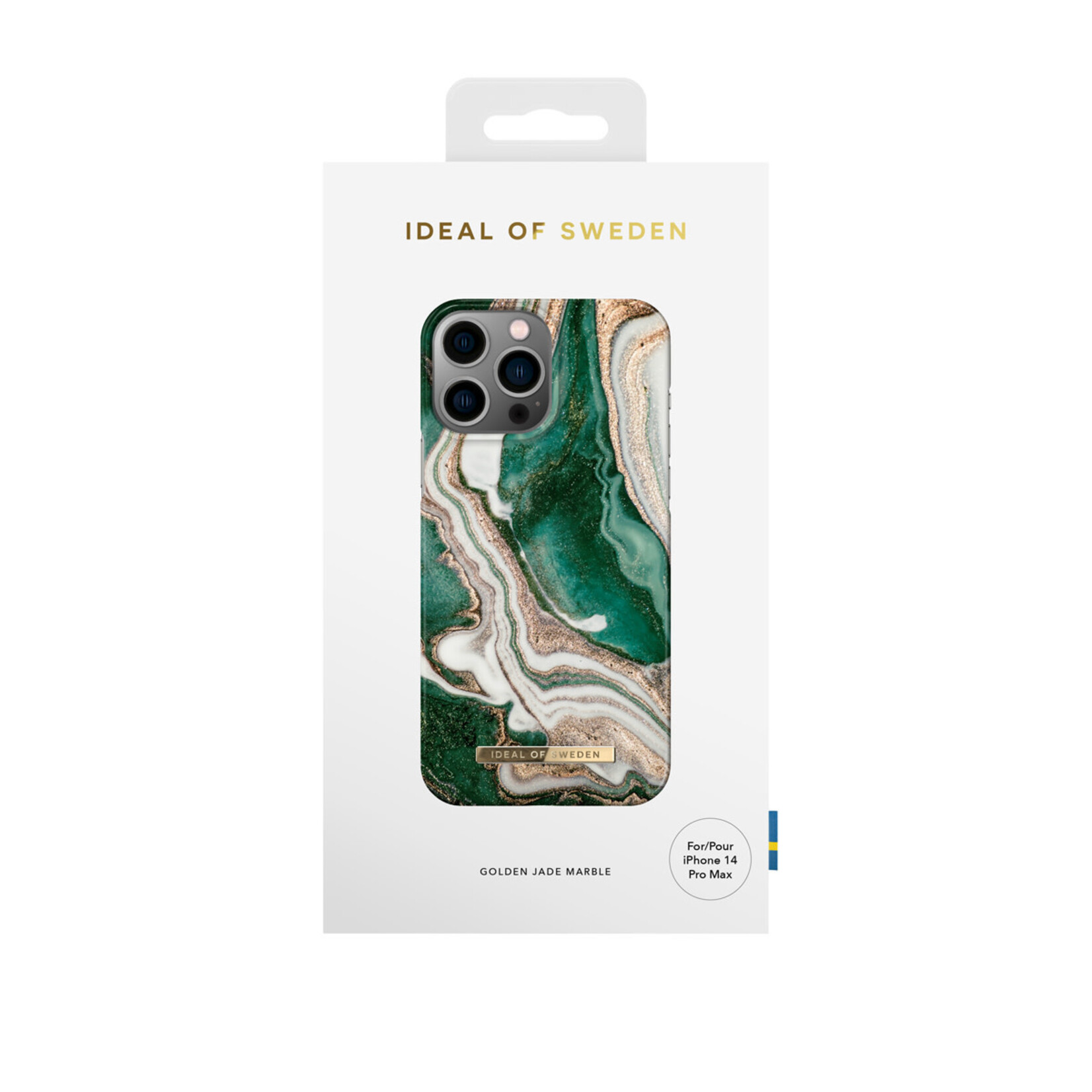 iDeal of Sweden iDeal of Sweden Jade Marble Back Cover Telefoonhoesje voor Apple iPhone 14 Pro Max - Beschermende Kunststof Hoesje