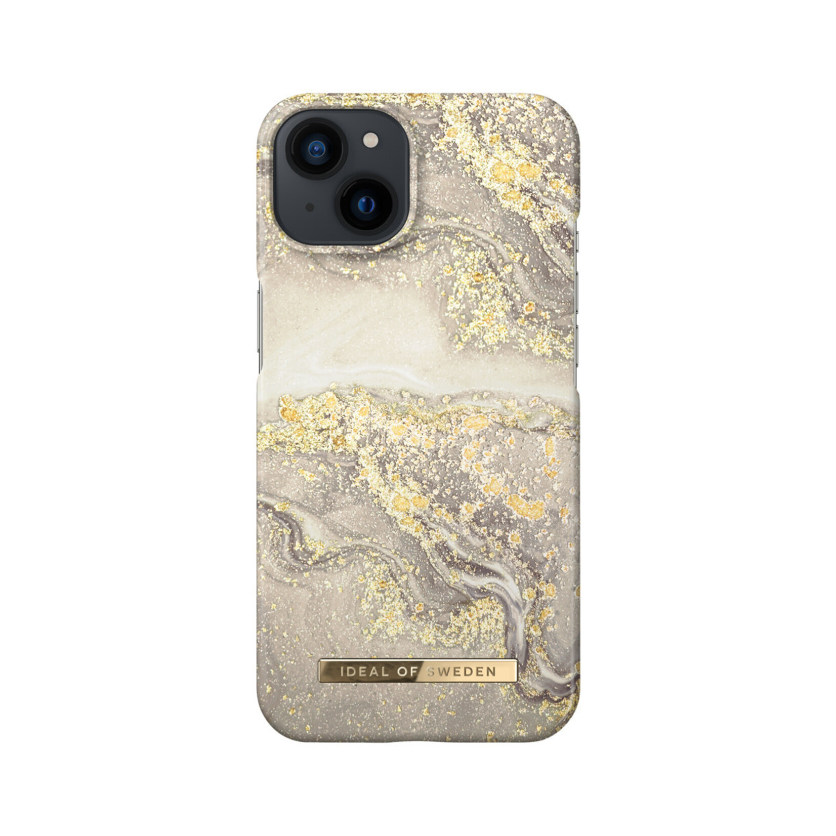 iDeal of Sweden iDeal of Sweden Apple iPhone 14 Greige Marble Back Cover Telefoonhoesje - Kunststof Bescherming & Stijlvol Design.