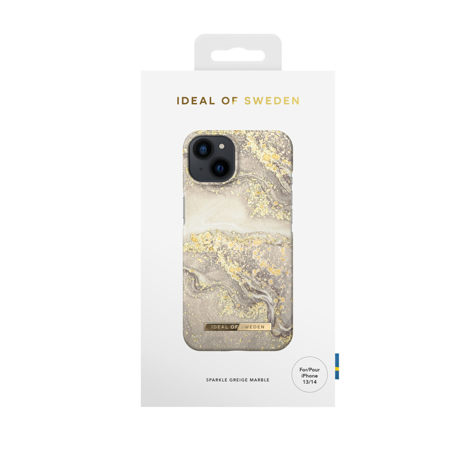 iDeal of Sweden iDeal of Sweden Apple iPhone 14 Greige Marble Back Cover Telefoonhoesje - Kunststof Bescherming & Stijlvol Design.
