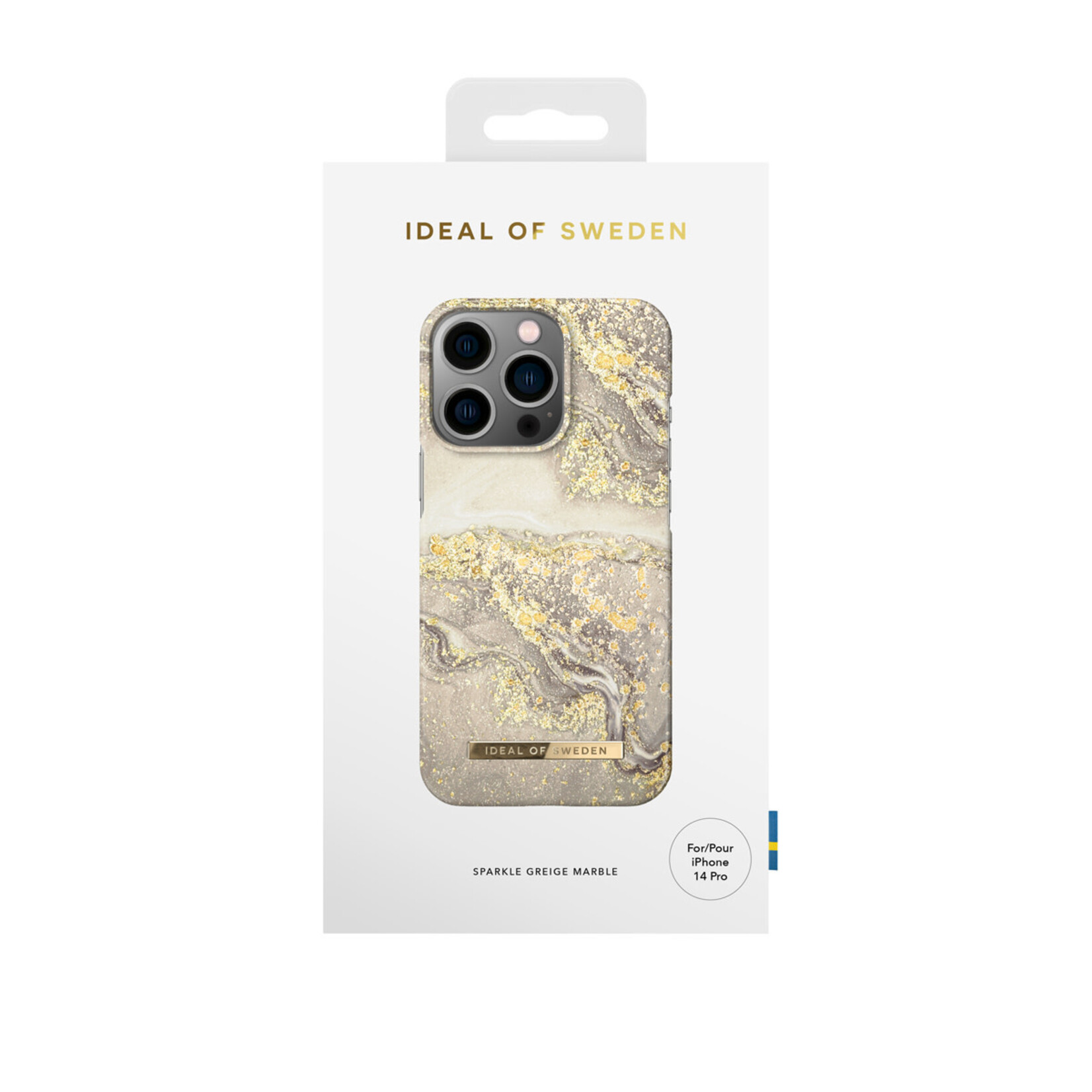 iDeal of Sweden iDeal of Sweden Greige Marble Back Cover Telefoonhoesje voor Apple iPhone 14 Pro - Kunststof met Bescherming.