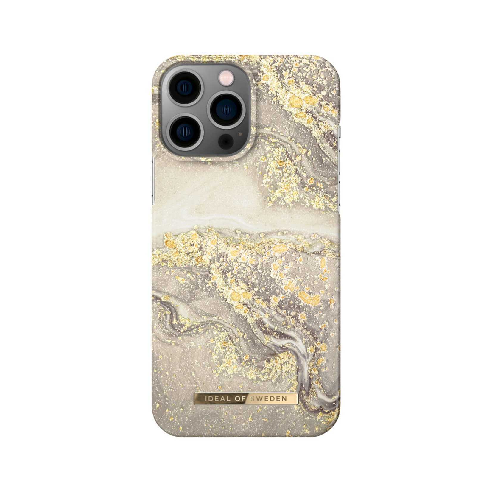 iDeal of Sweden iDeal of Sweden iPhone 14 Pro Max Kunststof Back Cover Hoesje - Greige Marble - Bescherm je Telefoon!