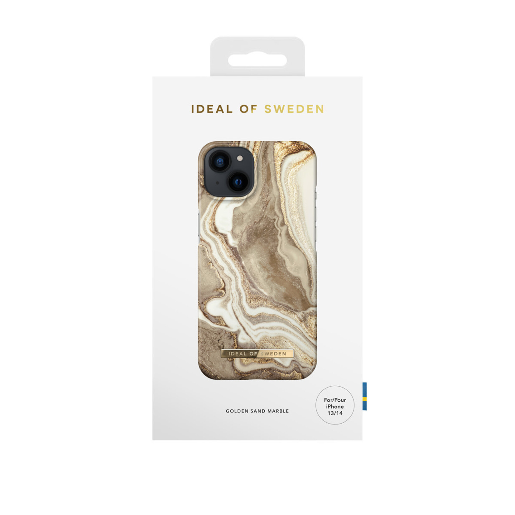 iDeal of Sweden iDeal of Sweden Sand Marble Back Cover Telefoonhoesje voor Apple iPhone 14 | Kunststof | Bescherming van Telefoon