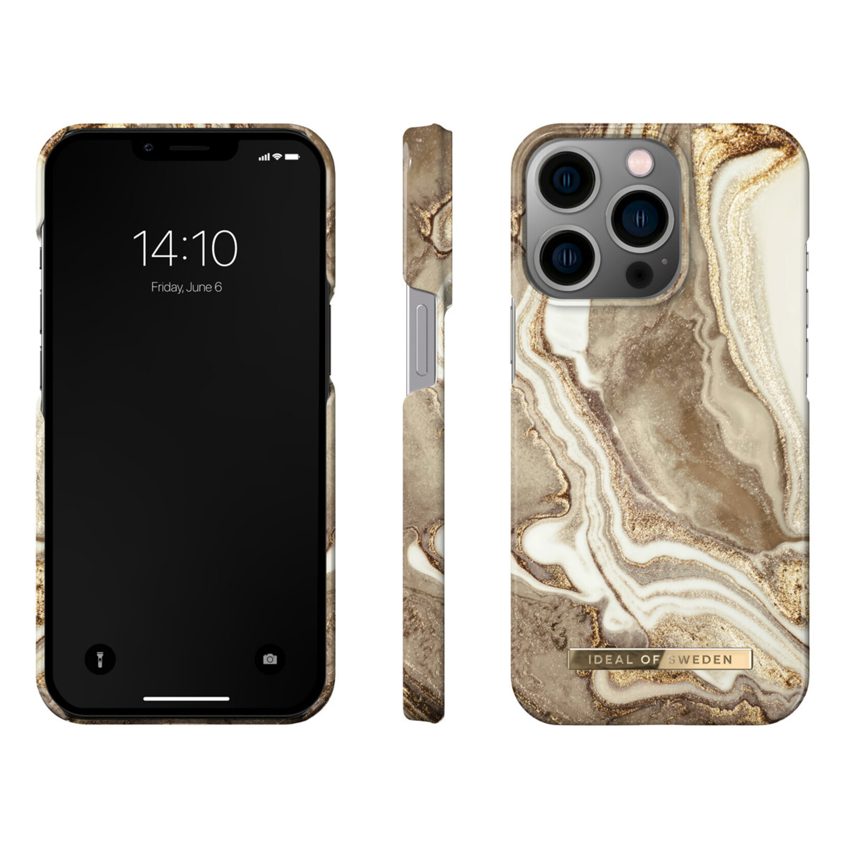 iDeal of Sweden iDeal of Sweden Telefoonhoesje voor Apple iPhone 14 Pro - Sand Marble, Kunststof, Bescherming