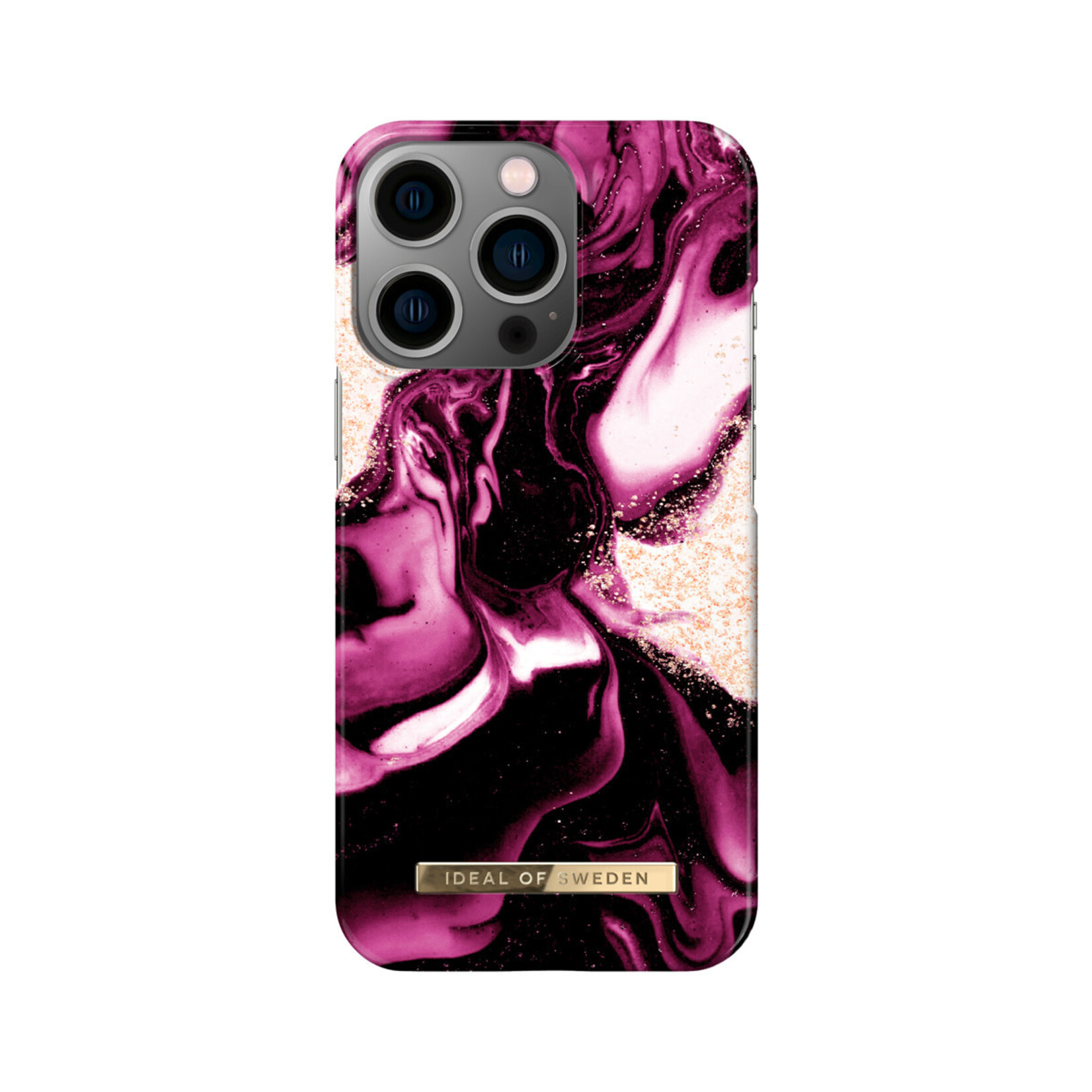 iDeal of Sweden iDeal of Sweden hoesje voor iPhone 14 Pro - Backcover - Fashion Case - Golden Ruby Marble
