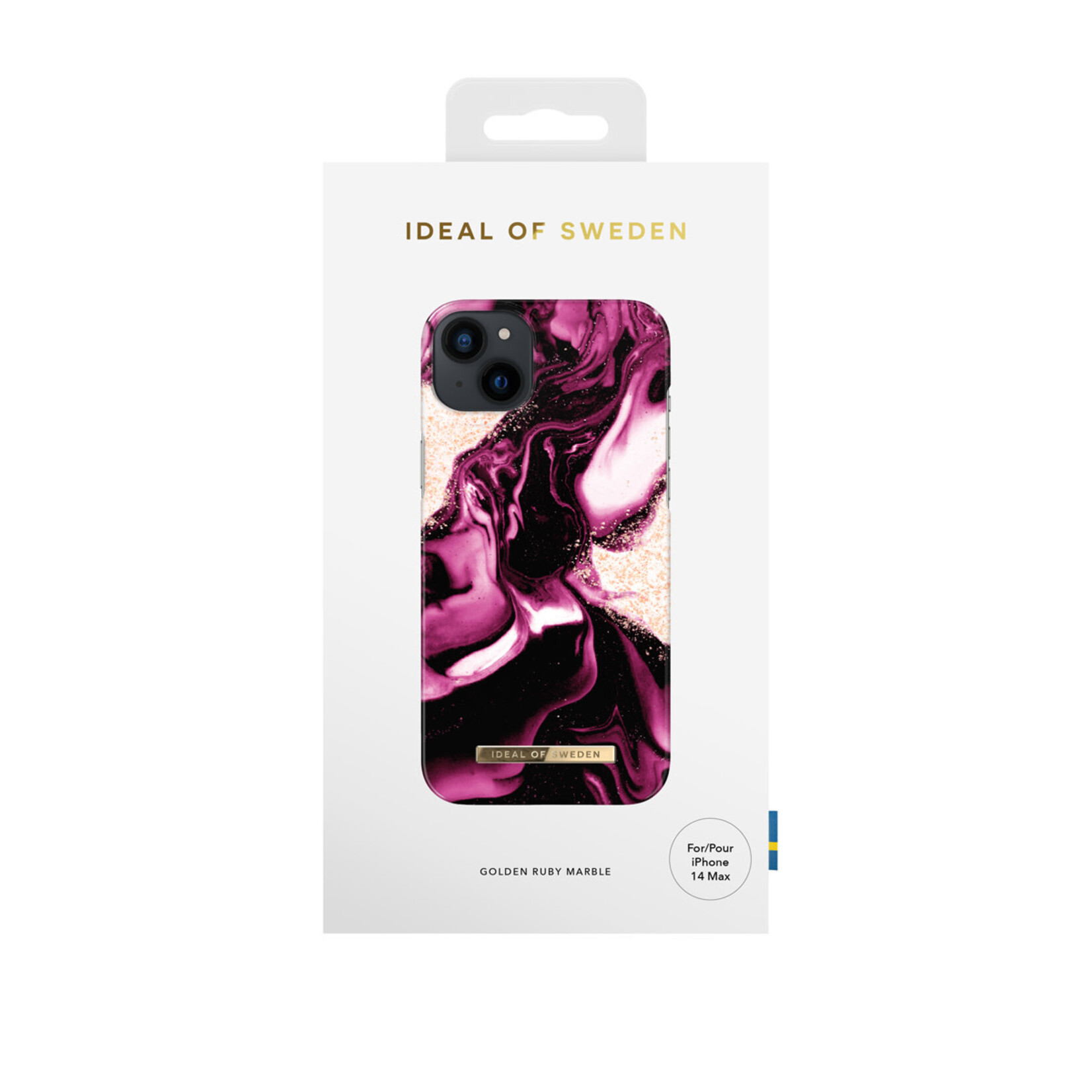 iDeal of Sweden iDeal of Sweden Ruby Marble Back Cover Telefoonhoesje voor Apple iPhone 14 Plus - Kunststof Bescherming.