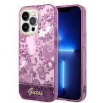 Guess Guess Telefoonhoesje voor Apple iPhone 14 Pro – Roze TPU Back Cover – Bescherm je Telefoon!