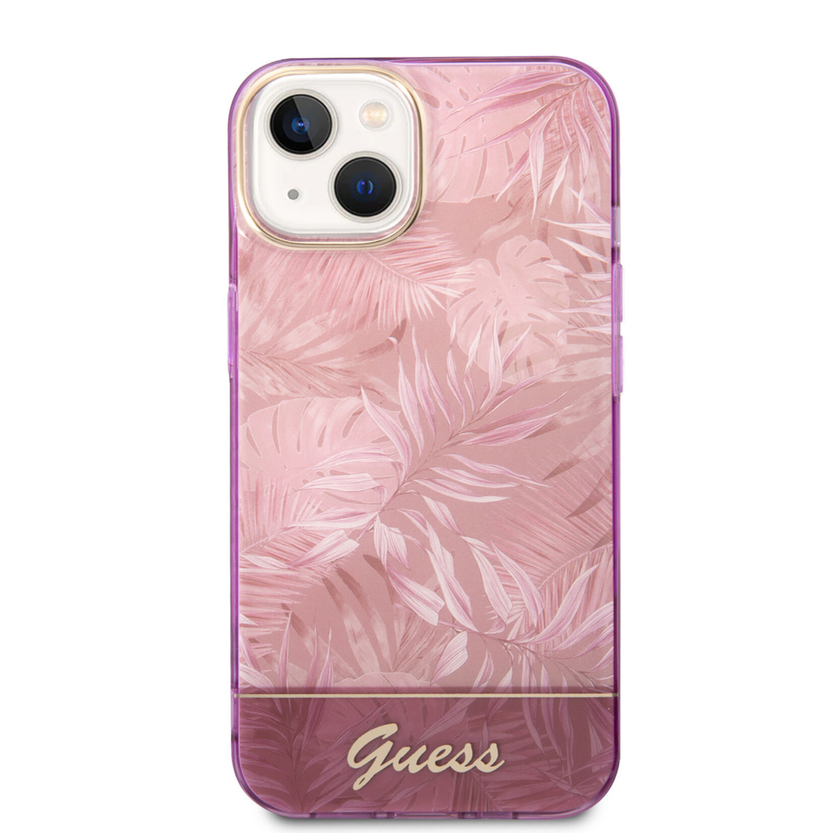 Guess GUESS Telefoonhoesje voor Apple iPhone 14 - Kleur: Roze - Back Cover - TPU Materiaal - Bescherming van Telefoon