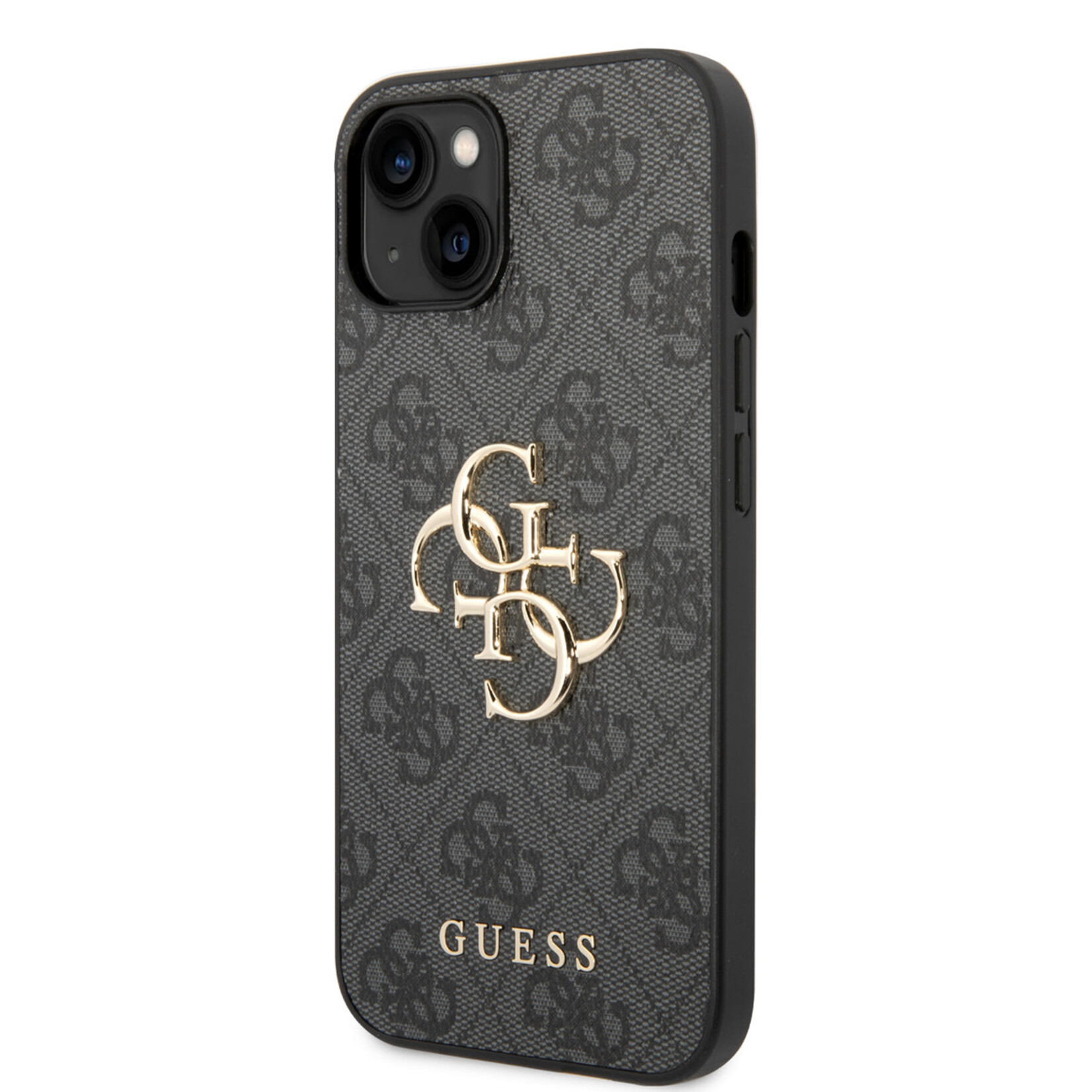 Guess Guess Telefoonhoesje voor Apple iPhone 14 - PU-materiaal, Kleur: Grijs, Back Cover Bescherming.