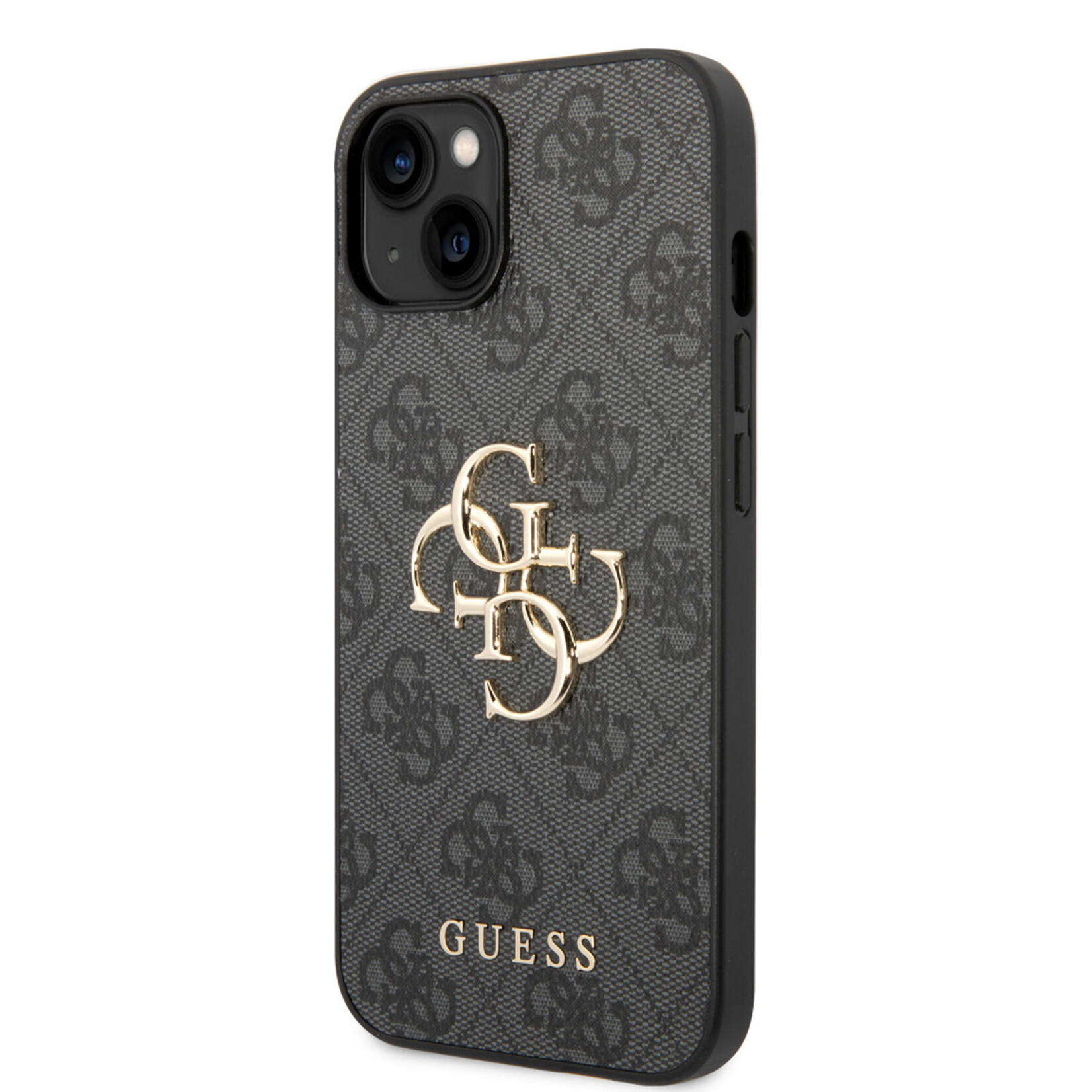 Guess Guess PU Back Cover Telefoonhoesje voor Apple iPhone 14 Plus - Grijs - Beschermt tegen Kras & Schokken