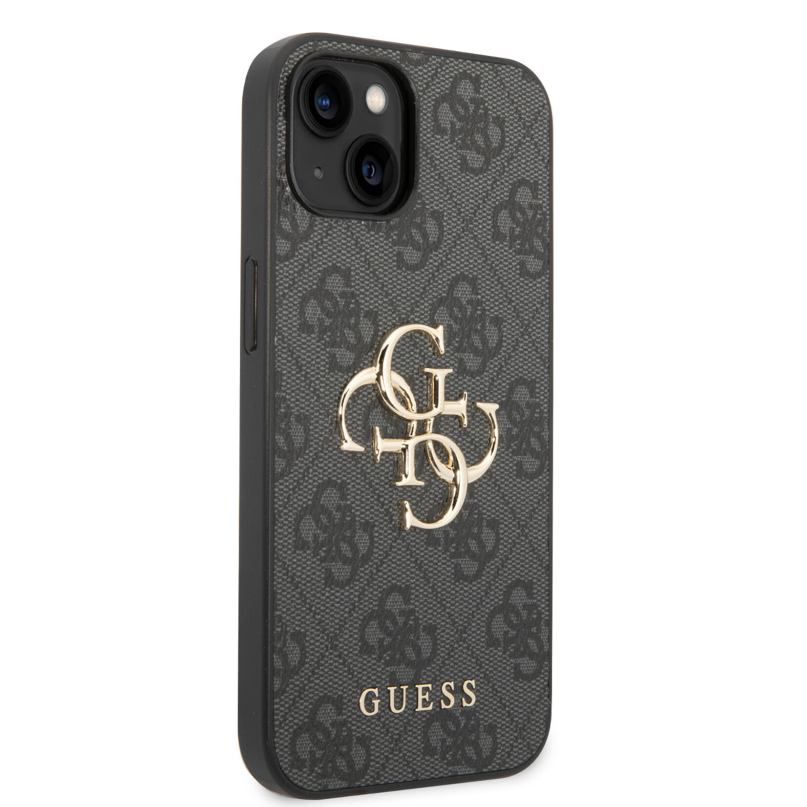 Guess Guess PU Back Cover Telefoonhoesje voor Apple iPhone 14 Plus - Grijs - Beschermt tegen Kras & Schokken