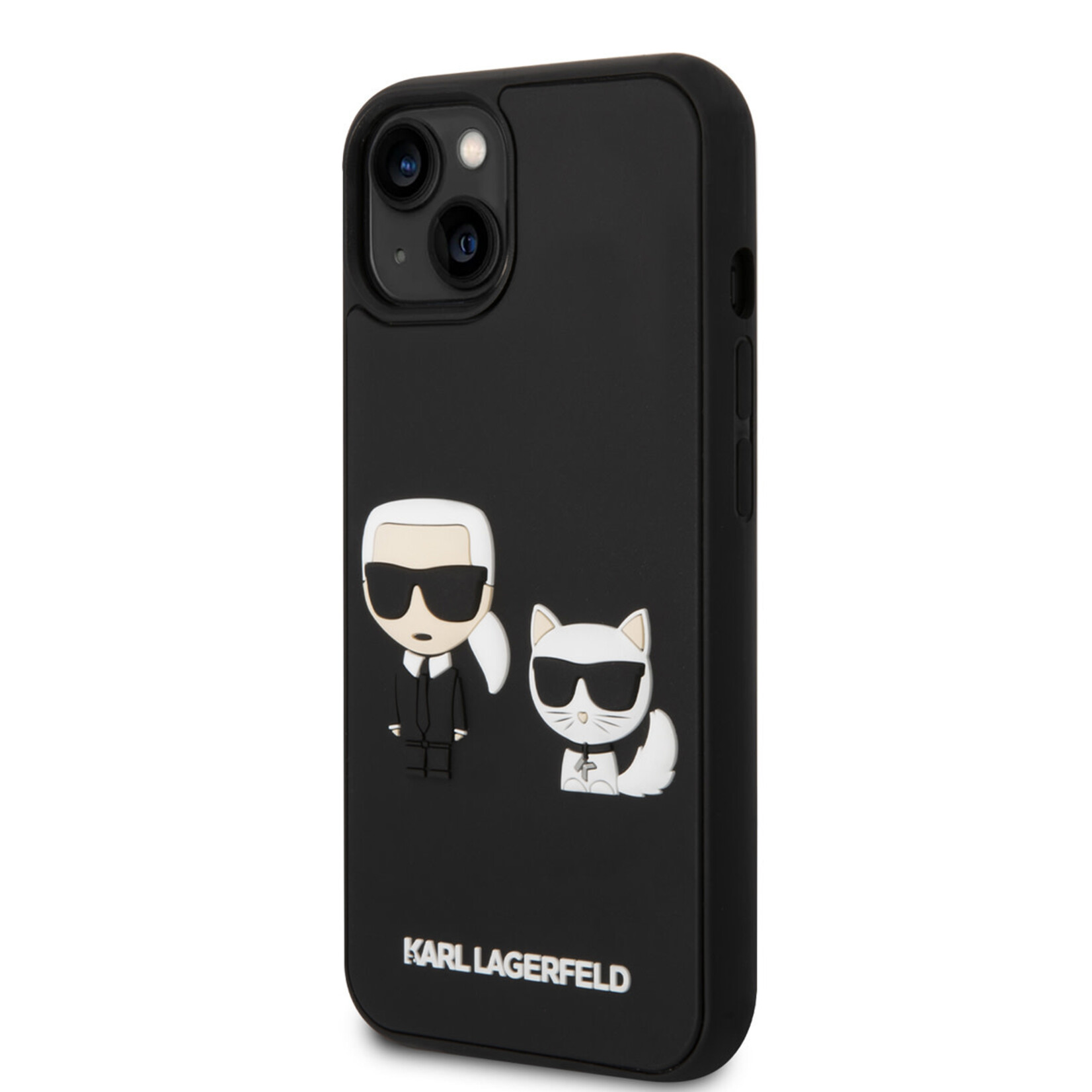Karl Lagerfeld Karl Lagerfeld Smartphonehoesje voor Apple iPhone 14 - TPU, Kleur: Zwart, Back Cover, Bescherming van Telefoon