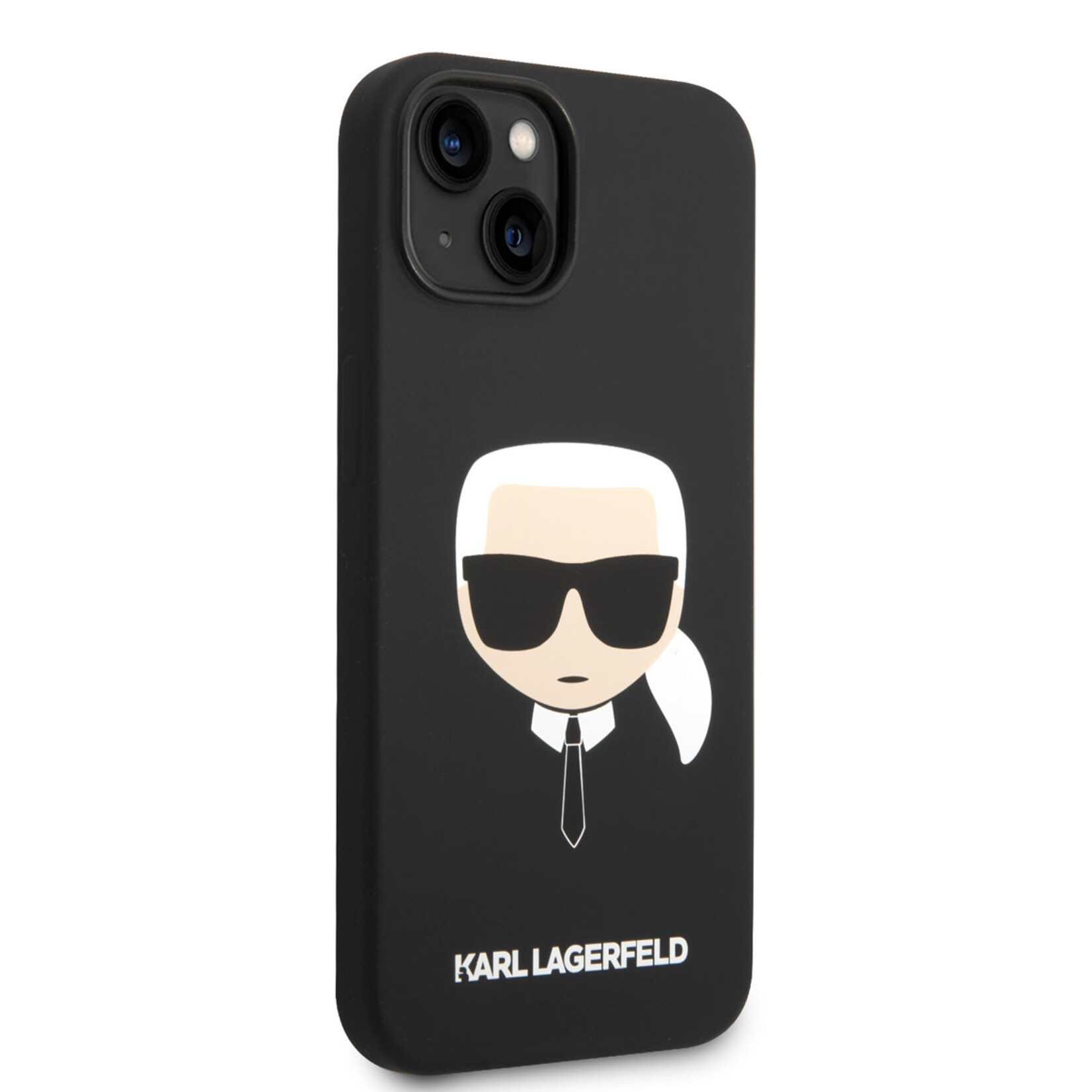 Karl Lagerfeld Karl Lagerfeld Silicone Back Cover Telefoonhoesje voor iPhone 14 - Bescherm je Telefoon & Stijlvol Zwart Design