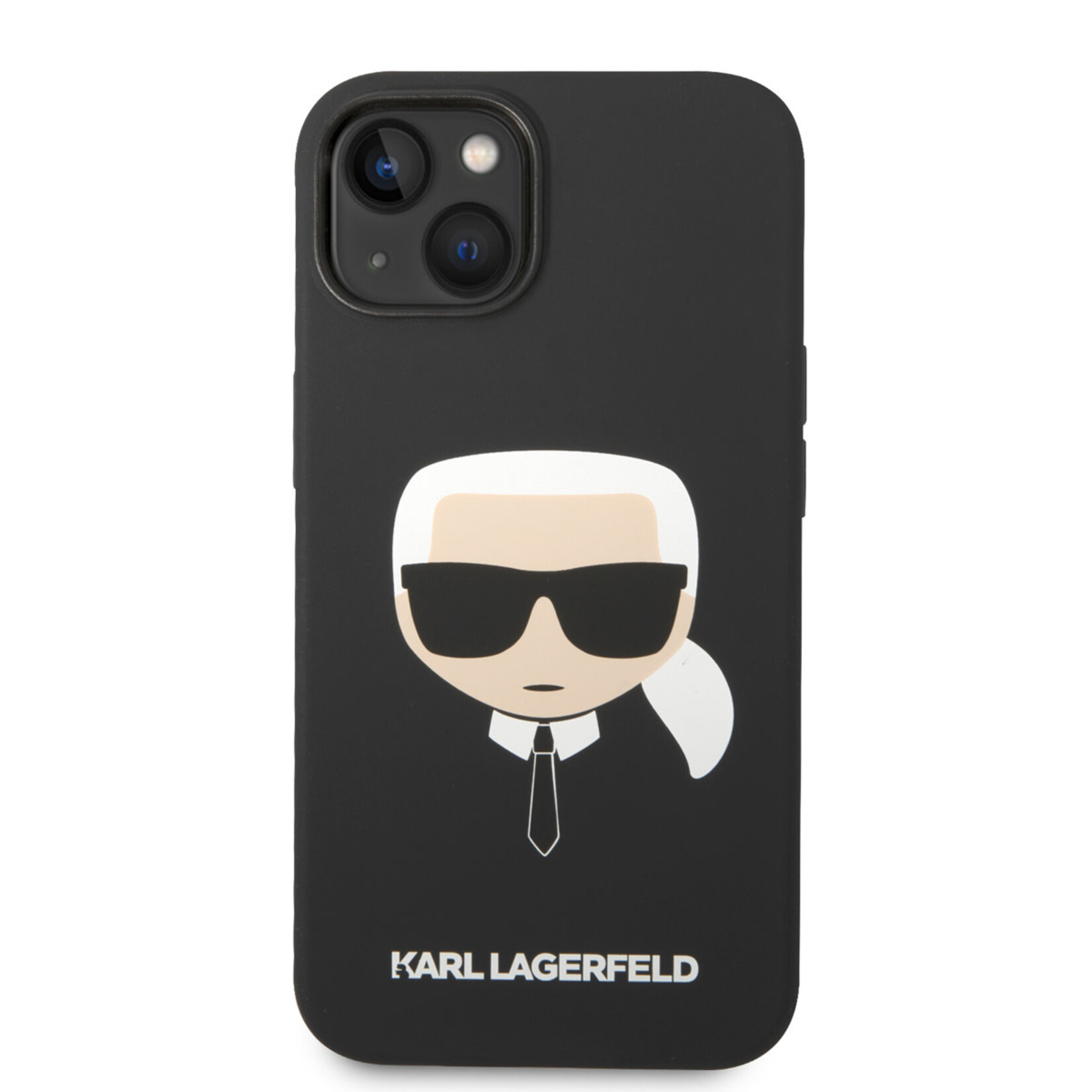 Karl Lagerfeld Karl Lagerfeld Silicone Telefoonhoesje voor Apple iPhone 14 Plus - Beschermd, Zwart, Back Cover.