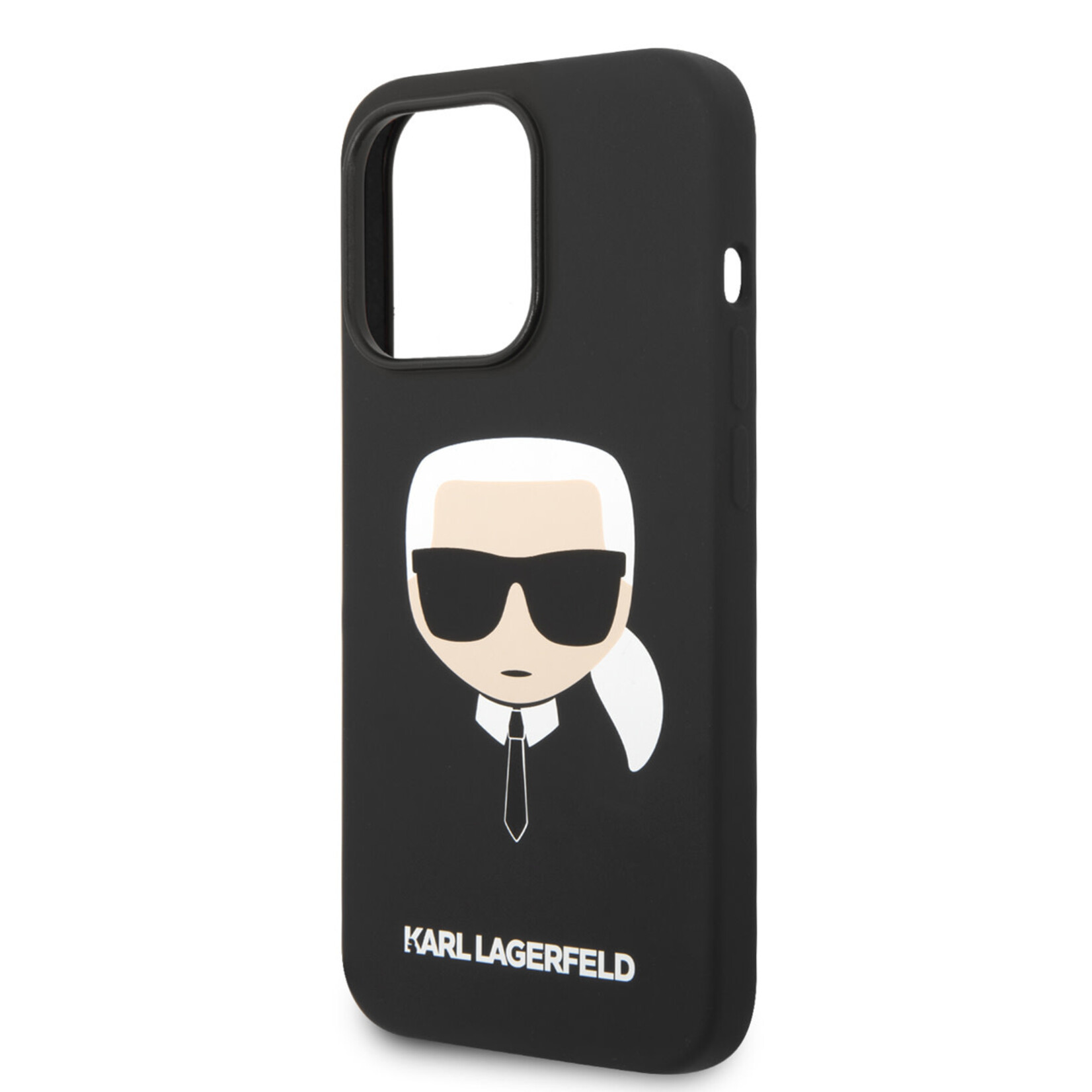 Karl Lagerfeld Karl Lagerfeld hoesje voor iPhone 14 Pro - Backcover - Karl's Head - Zwart