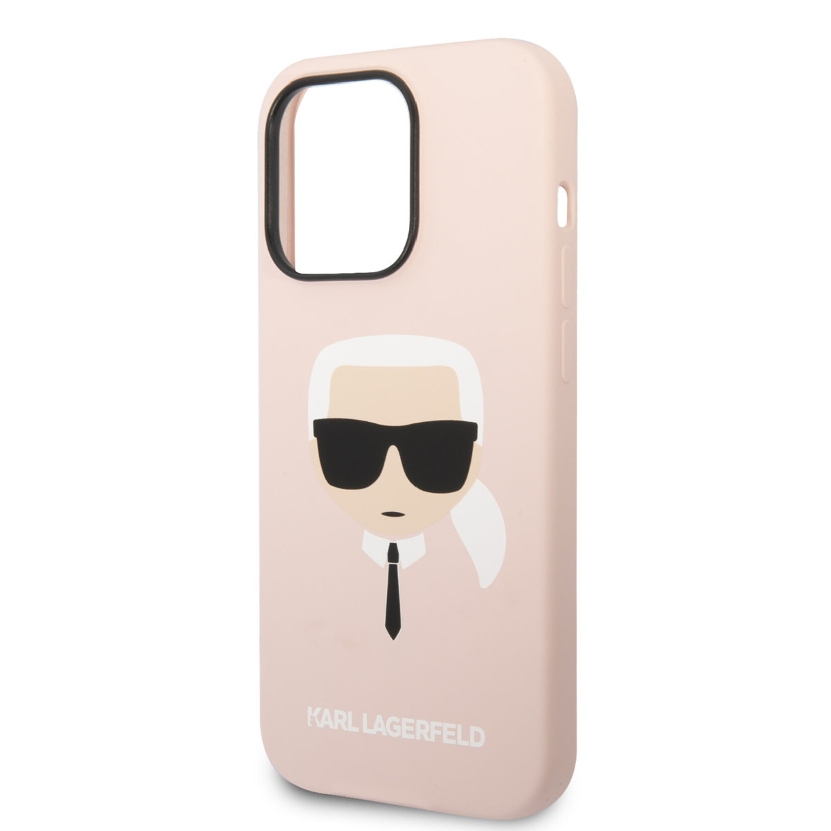 Karl Lagerfeld Karl Lagerfeld Silicone Back Cover Telefoonhoesje voor Apple iPhone 14 Pro - Roze - Bescherming & Stijl