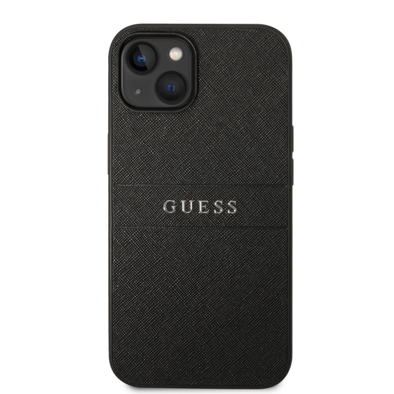 Guess Guess iPhone 14 Back Cover Telefoonhoesje - Bescherm je telefoon, PU Saffiano, Zwart.