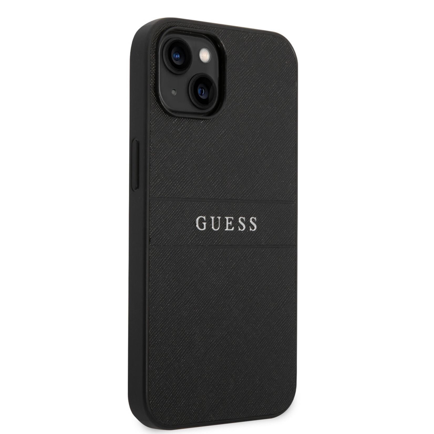 Guess Guess iPhone 14 Back Cover Telefoonhoesje - Bescherm je telefoon, PU Saffiano, Zwart.