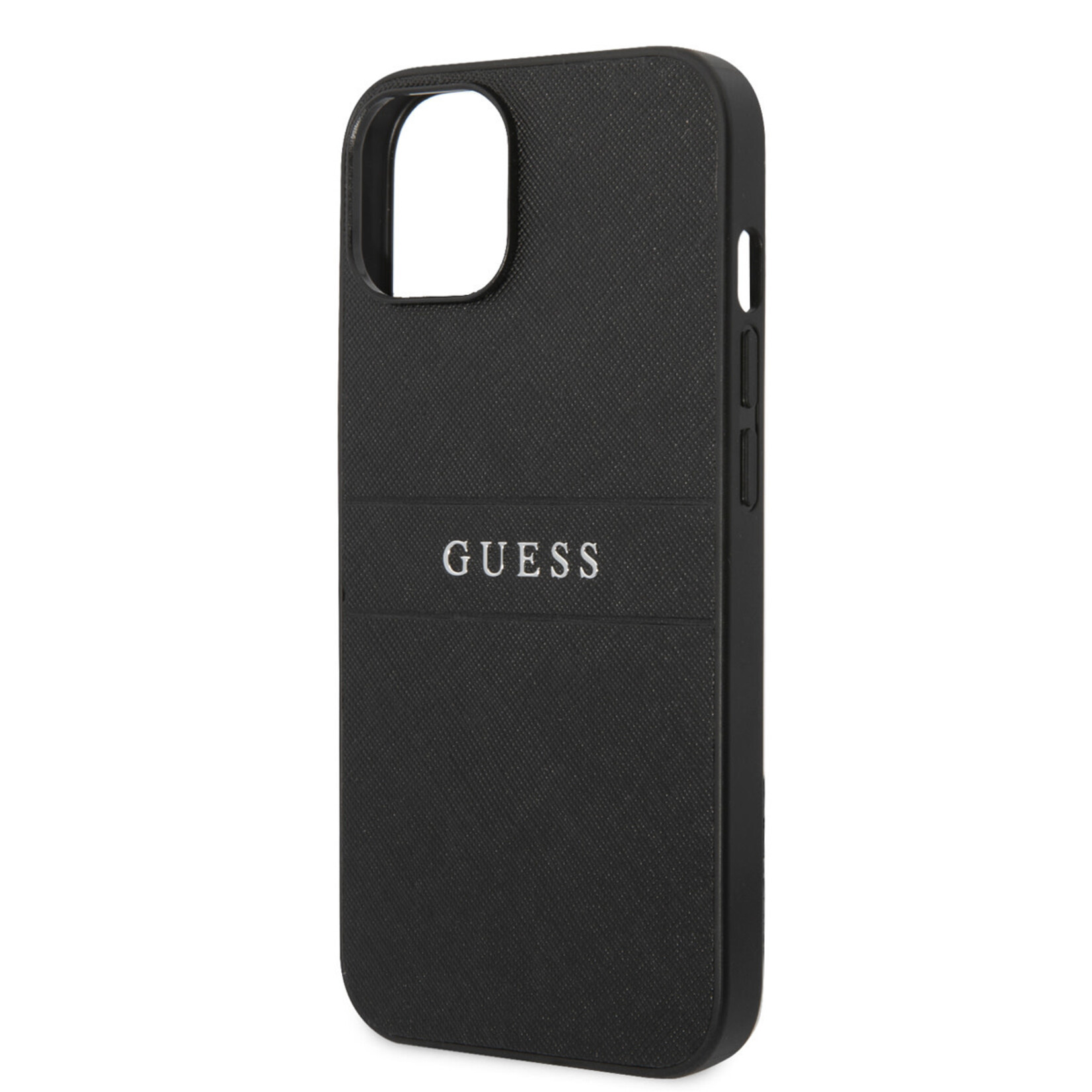 Guess Guess iPhone 14 Back Cover Telefoonhoesje - Bescherm je telefoon, PU Saffiano, Zwart.