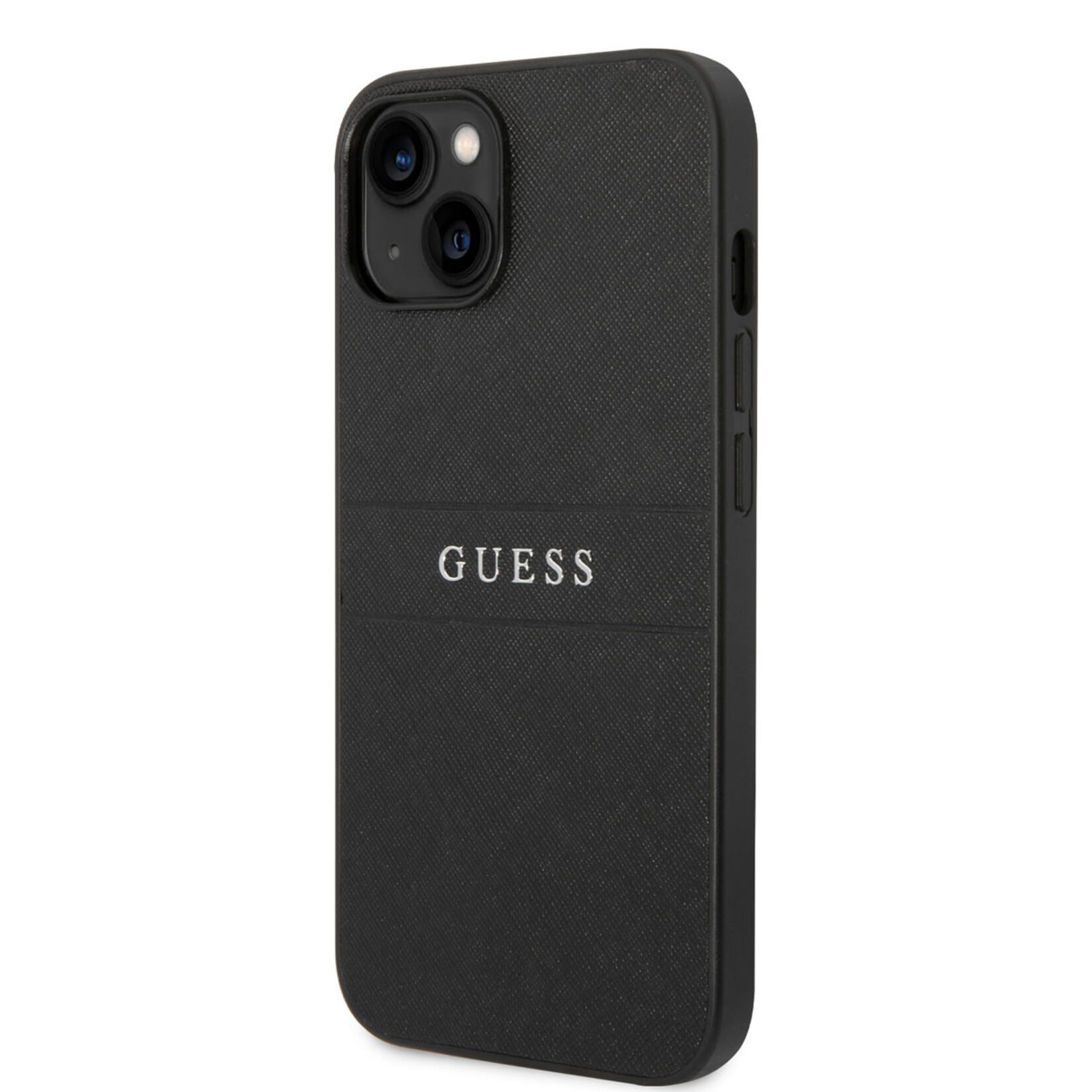 Guess Guess Smartphonehoesje voor Apple iPhone 14 Plus - Zwart PU Saffiano met Back Cover - Bescherm je Telefoon.