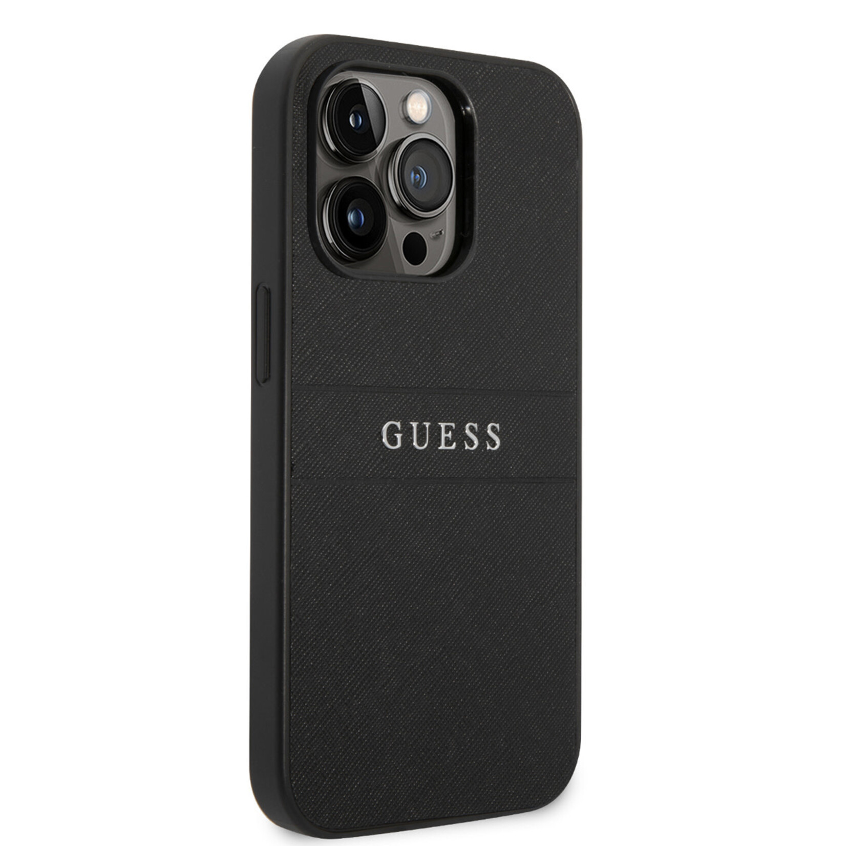 Guess Guess Telefoonhoesje voor Apple iPhone 14 Pro - Zwart, PU-Saffiano, Bescherm uw Telefoon!