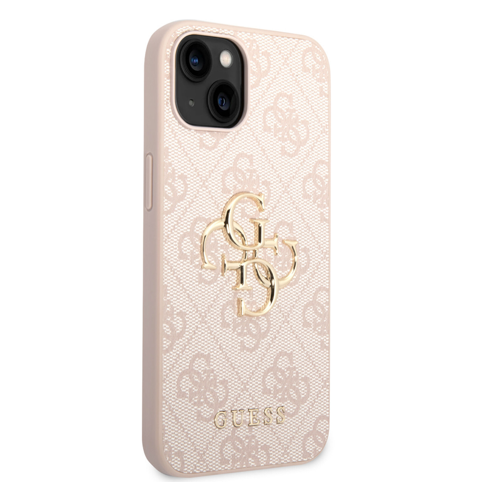 Guess Guess Apple iPhone 14 Telefoonhoesje - Roze Back Cover - Pu Materiaal - Beschermende Cover