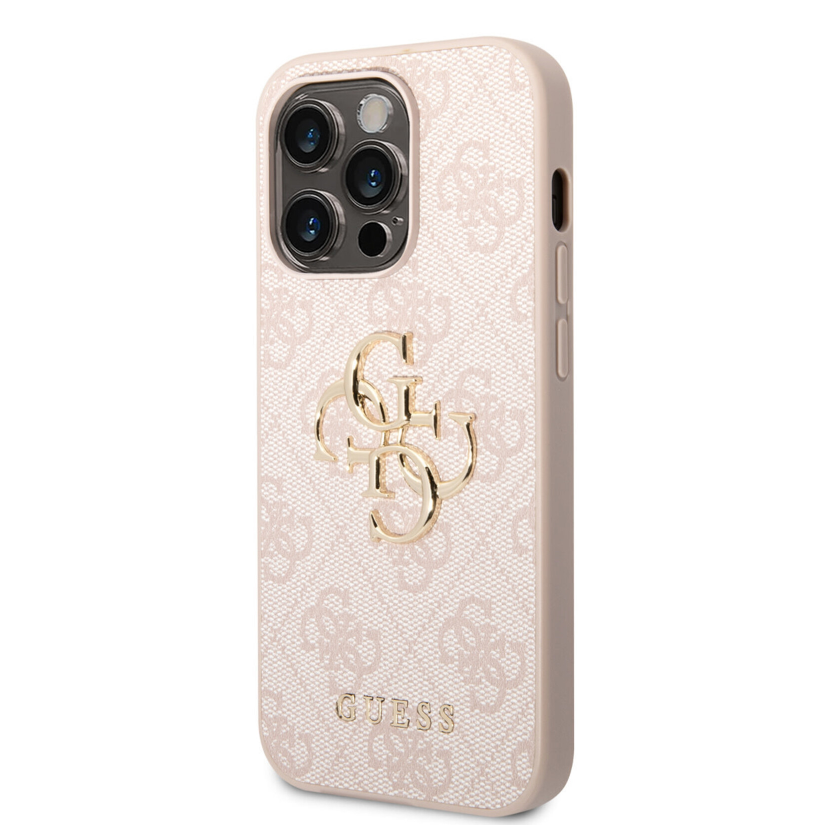 Guess Guess PU Back Cover Telefoonhoesje voor Apple iPhone 14 Pro - Roze - Bescherming & Stijl