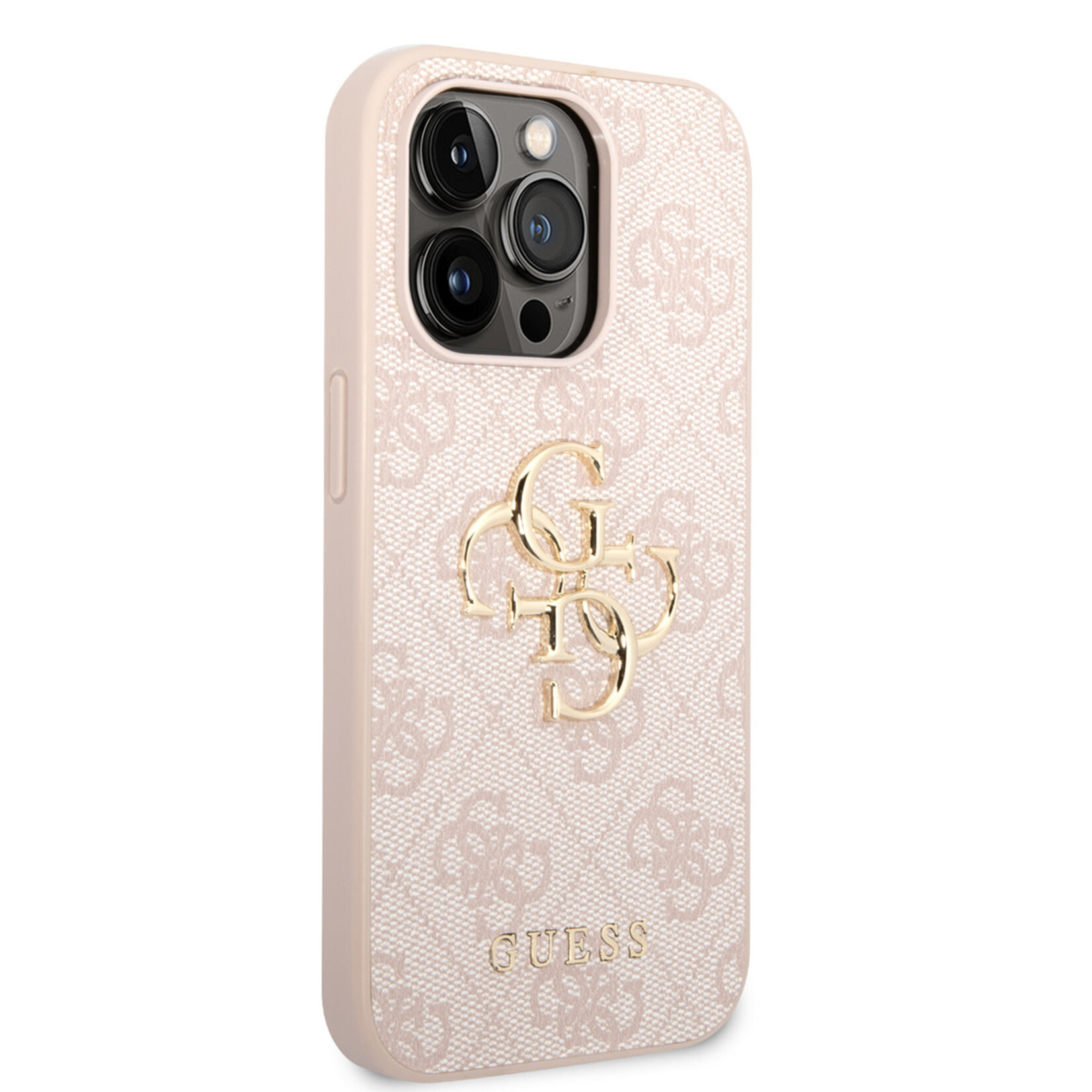 Guess Guess PU Back Cover Telefoonhoesje voor Apple iPhone 14 Pro - Roze - Bescherming & Stijl