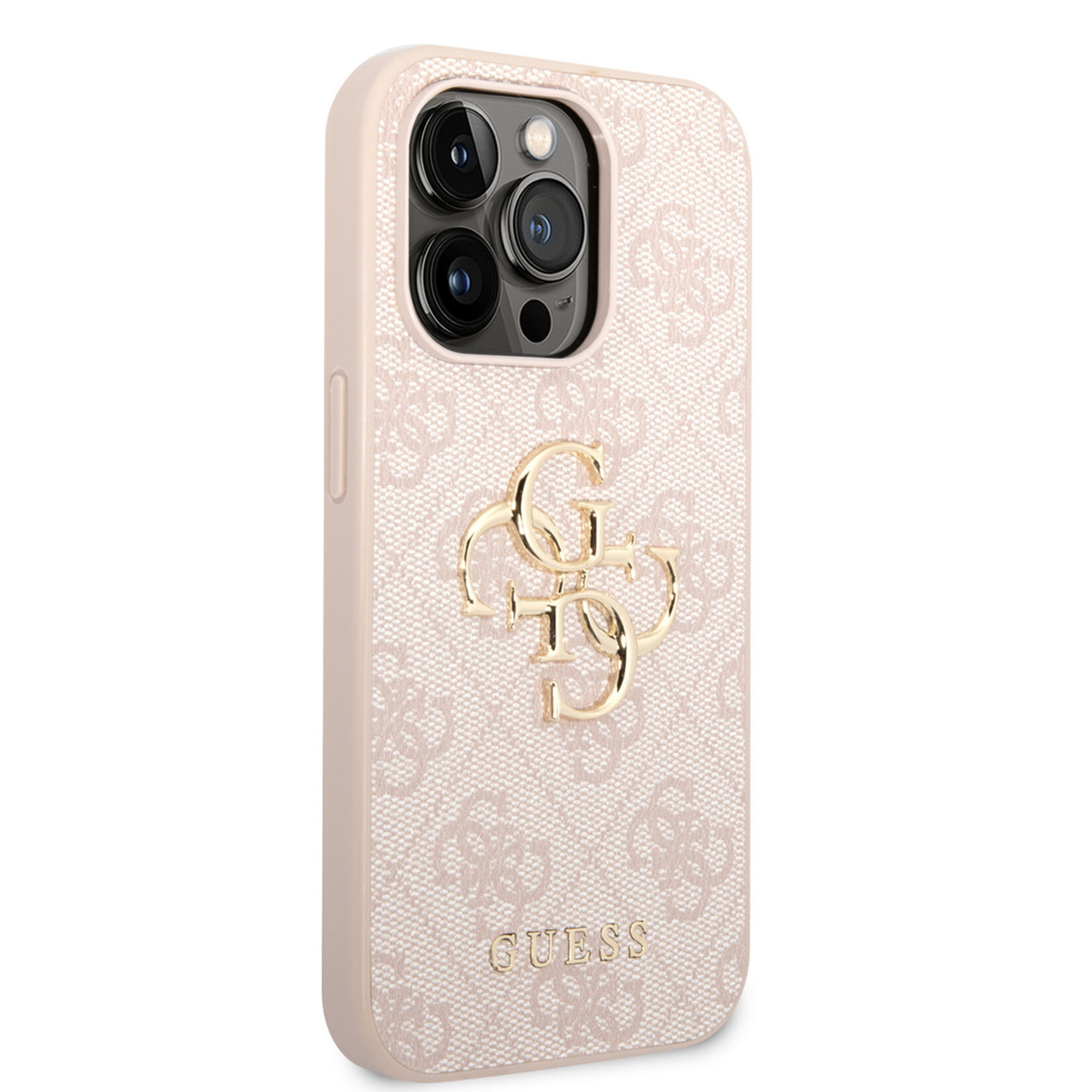 Guess GUESS Telefoonhoesje voor Apple iPhone 14 Pro Max - Back Cover - Pu Materiaal - Roze Kleur - Bescherming van Telefoon