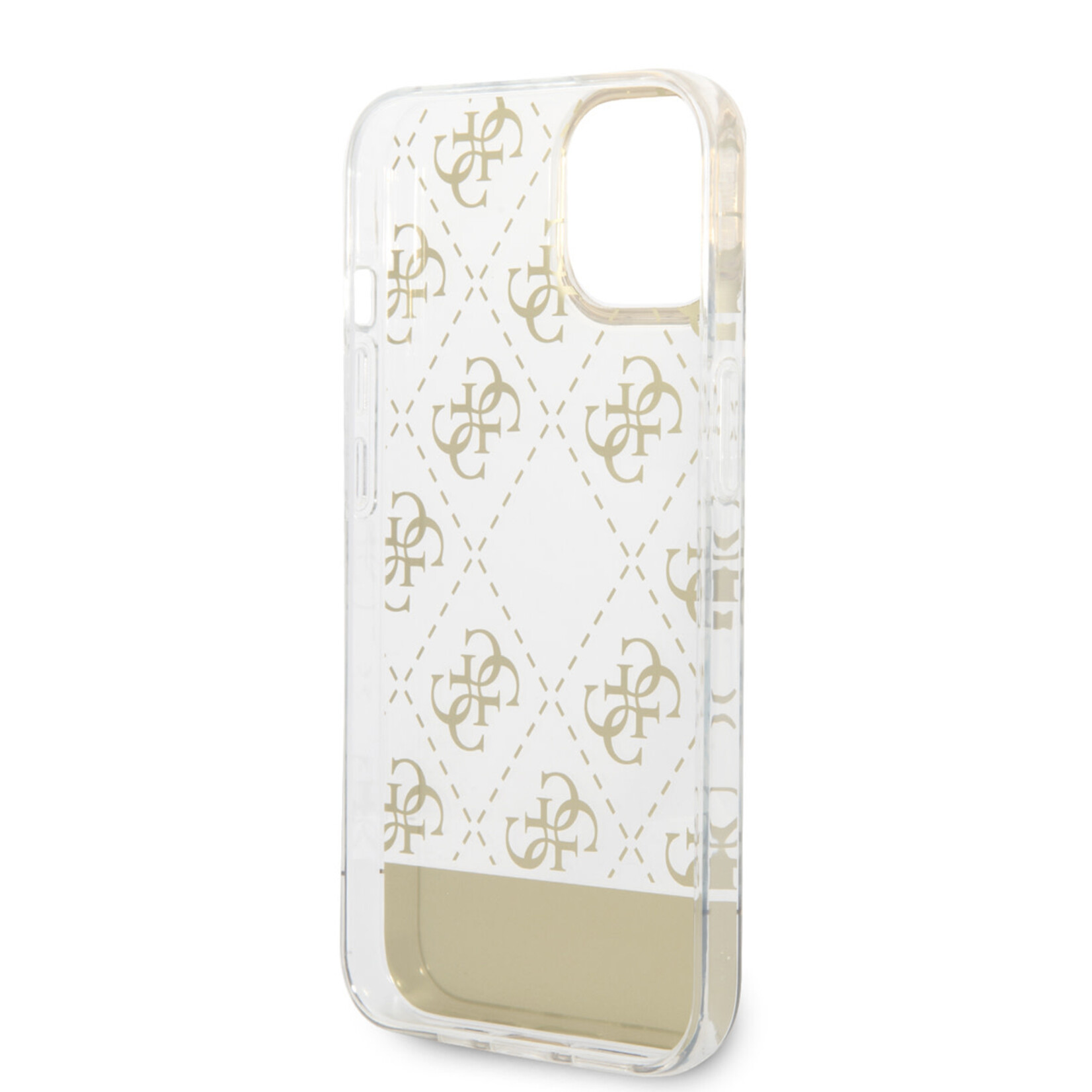 Guess Guess Apple iPhone 14 Gouden TPU Back Cover Telefoonhoesje - Bescherming & Stijl