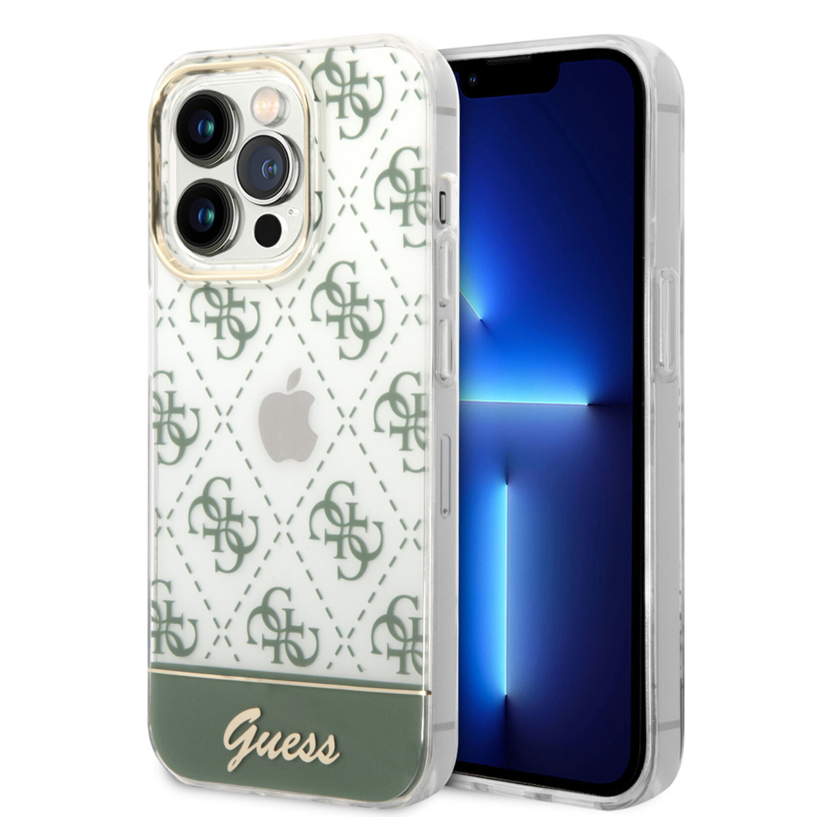 Guess Guess Groen TPU Back Cover Telefoonhoesje voor Apple iPhone 14 Pro Max - Bescherm je Telefoon & Geniet van Stijlvolle Look