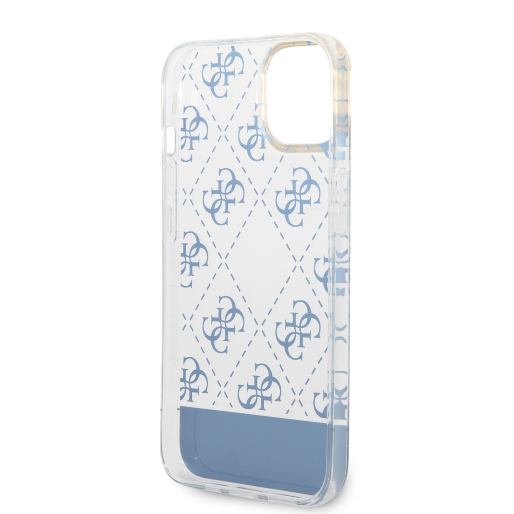 Guess Guess hoesje voor iPhone 14 Plus - Backcover - 4G Pattern Script - Blauw