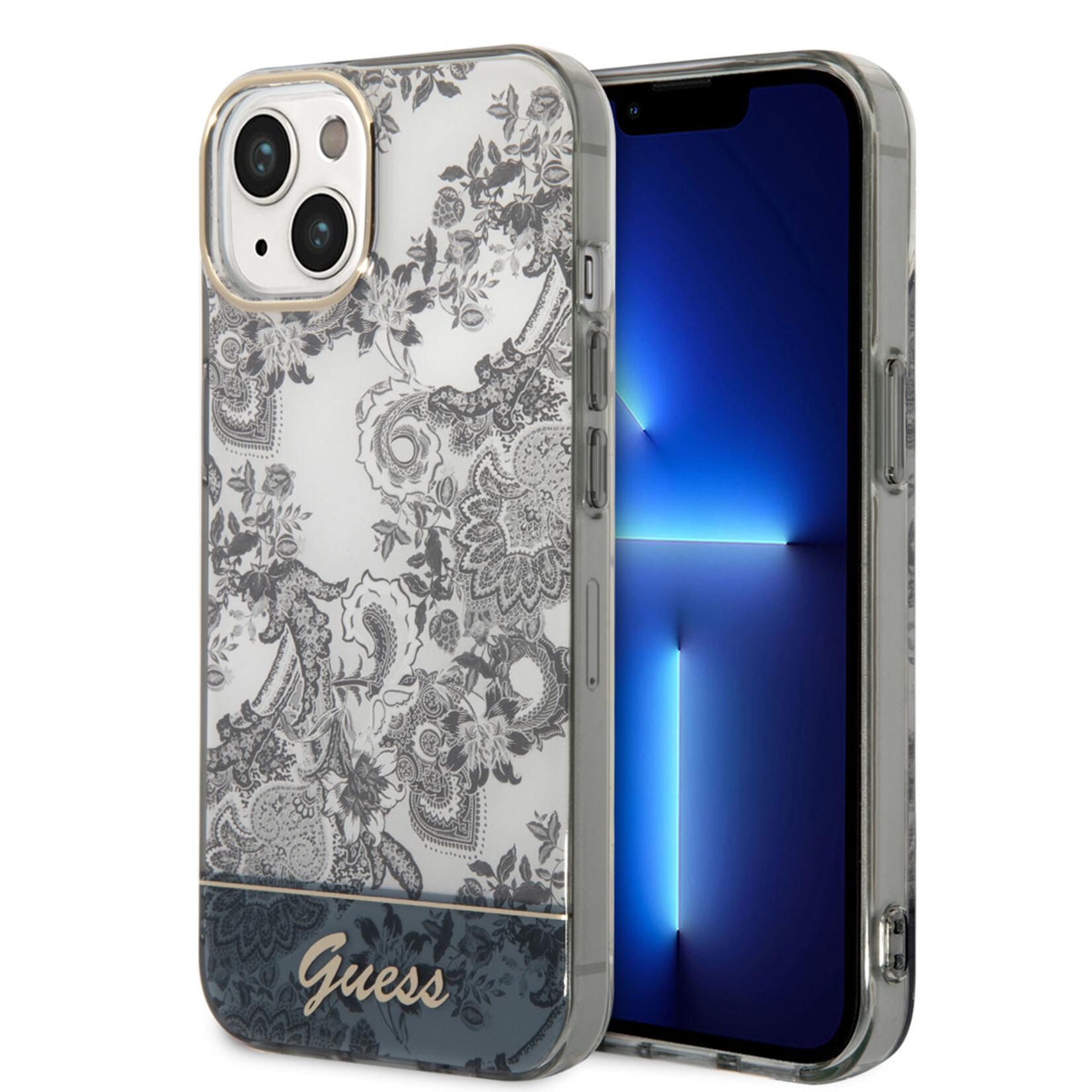 Guess Guess Grijs TPU Back Cover Telefoonhoesje voor Apple iPhone 14 – Bescherm je Telefoon & Geniet van Stijlvol Design
