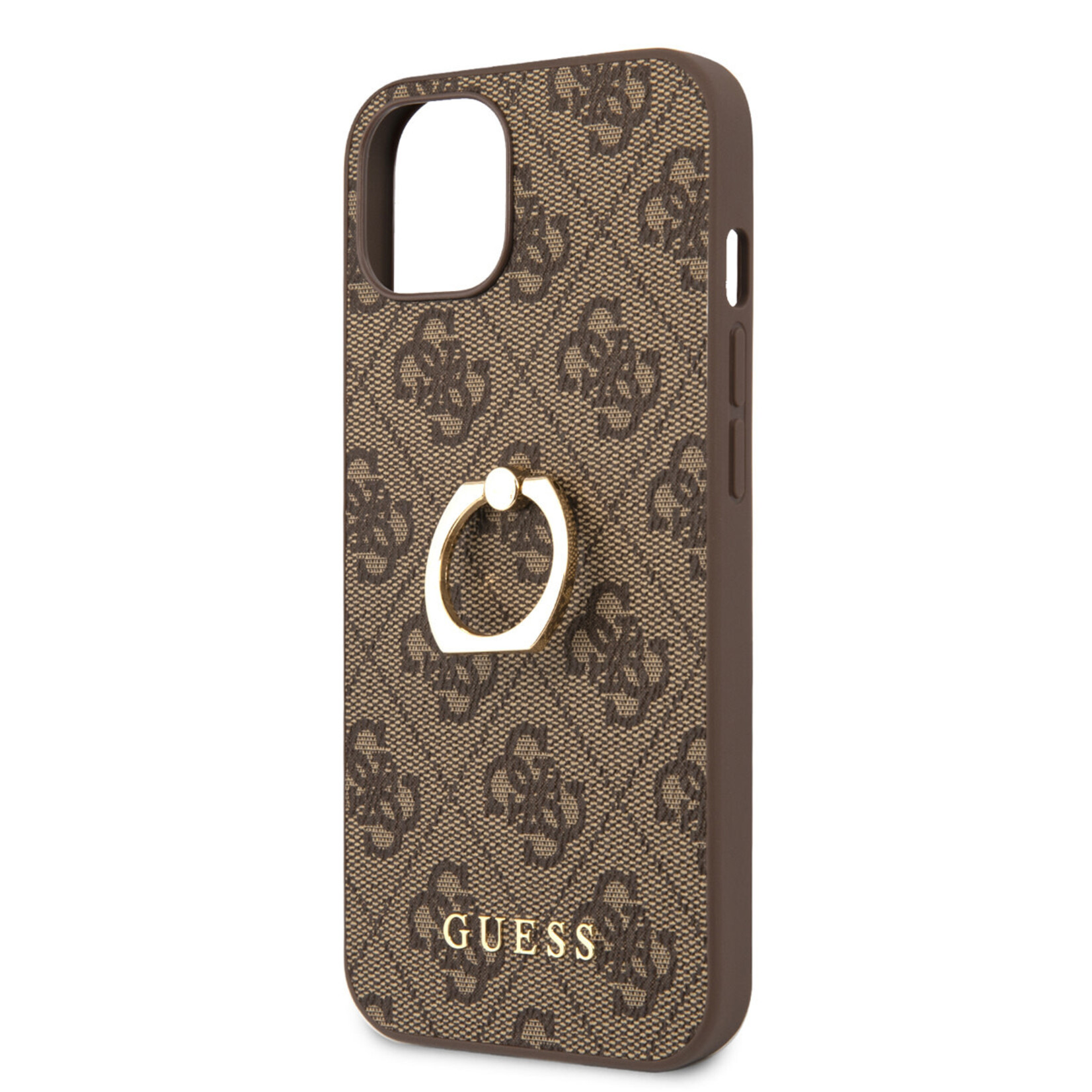 Guess Guess hoesje voor iPhone 14 - Backcover - 4G - Met Ringhouder - Bruin