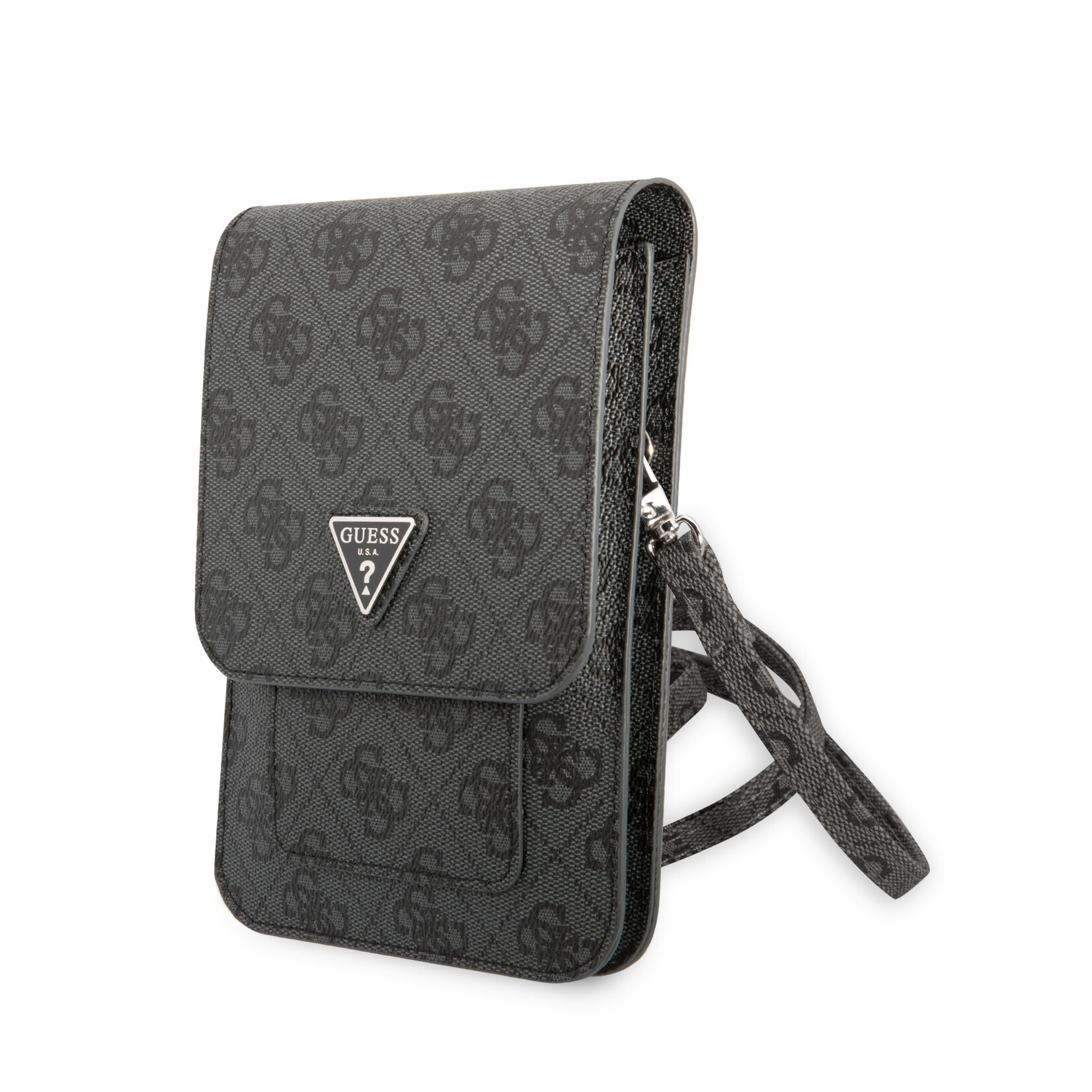 Guess Guess 7 inch PU Leather Wallet bag - Zwart - 4G - Triangle