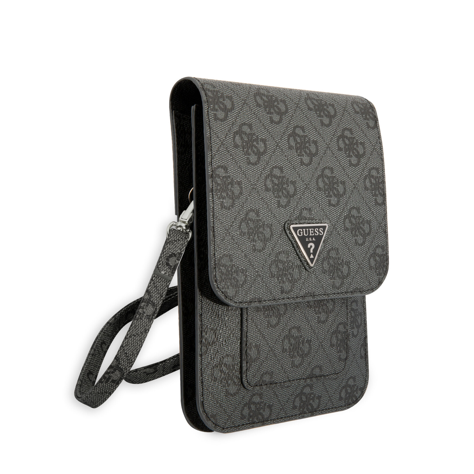 Guess Guess 7 inch PU Leather Wallet bag - Zwart - 4G - Triangle